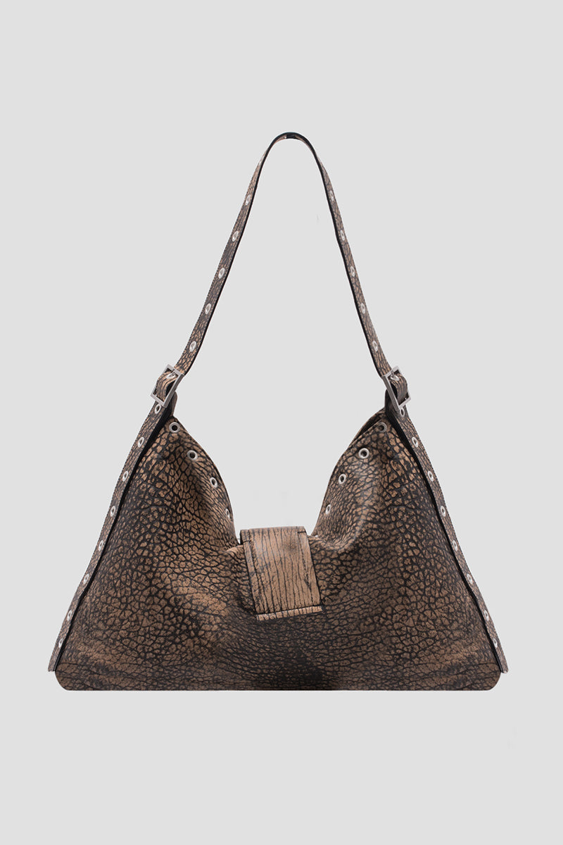 Safari Leather Hobo Bag