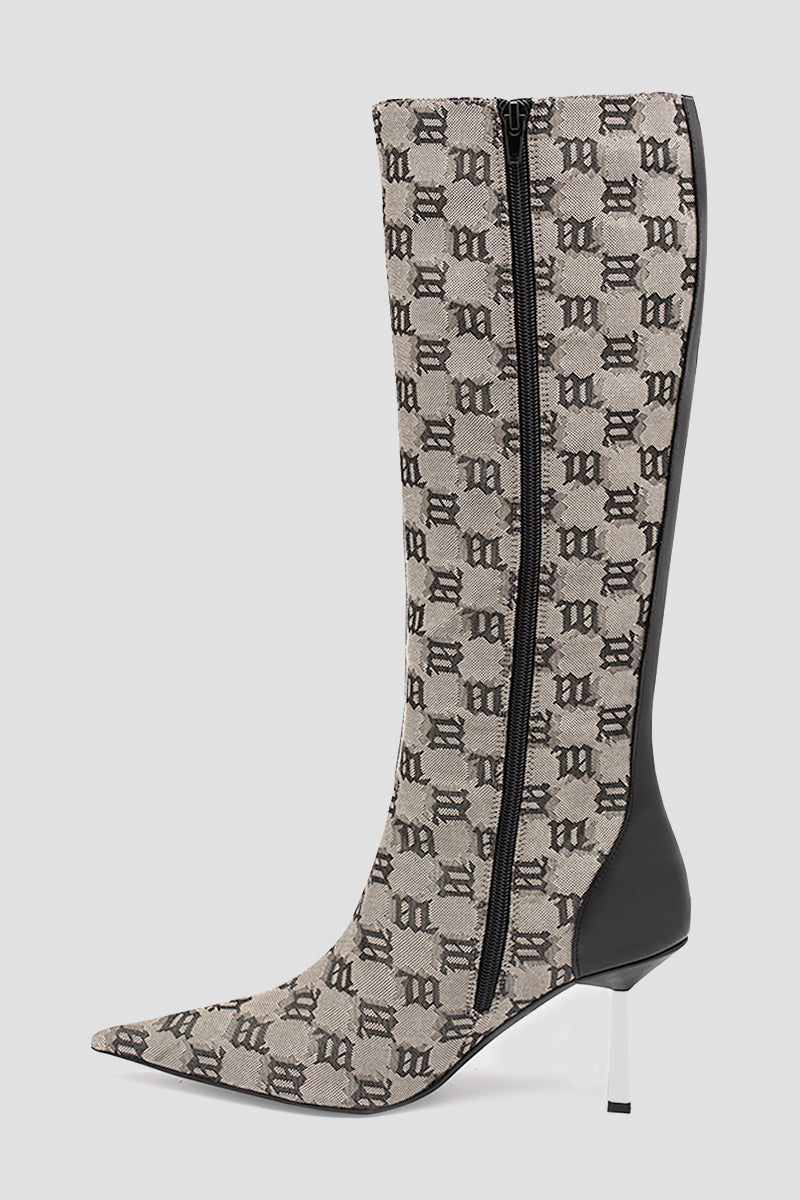 s_m.m.h Sasha Knee High Boot Monogram