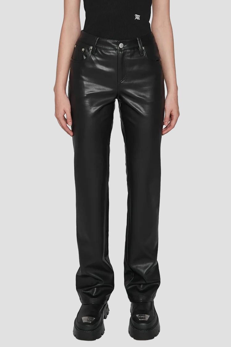 Vegan Leather Trousers Black Vegan Leather Trousers Black