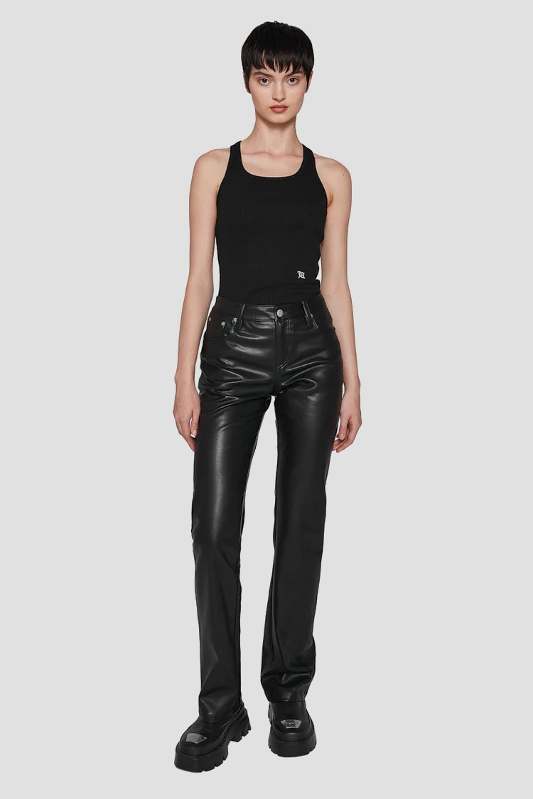 Vegan Leather Trousers Black Vegan Leather Trousers Black