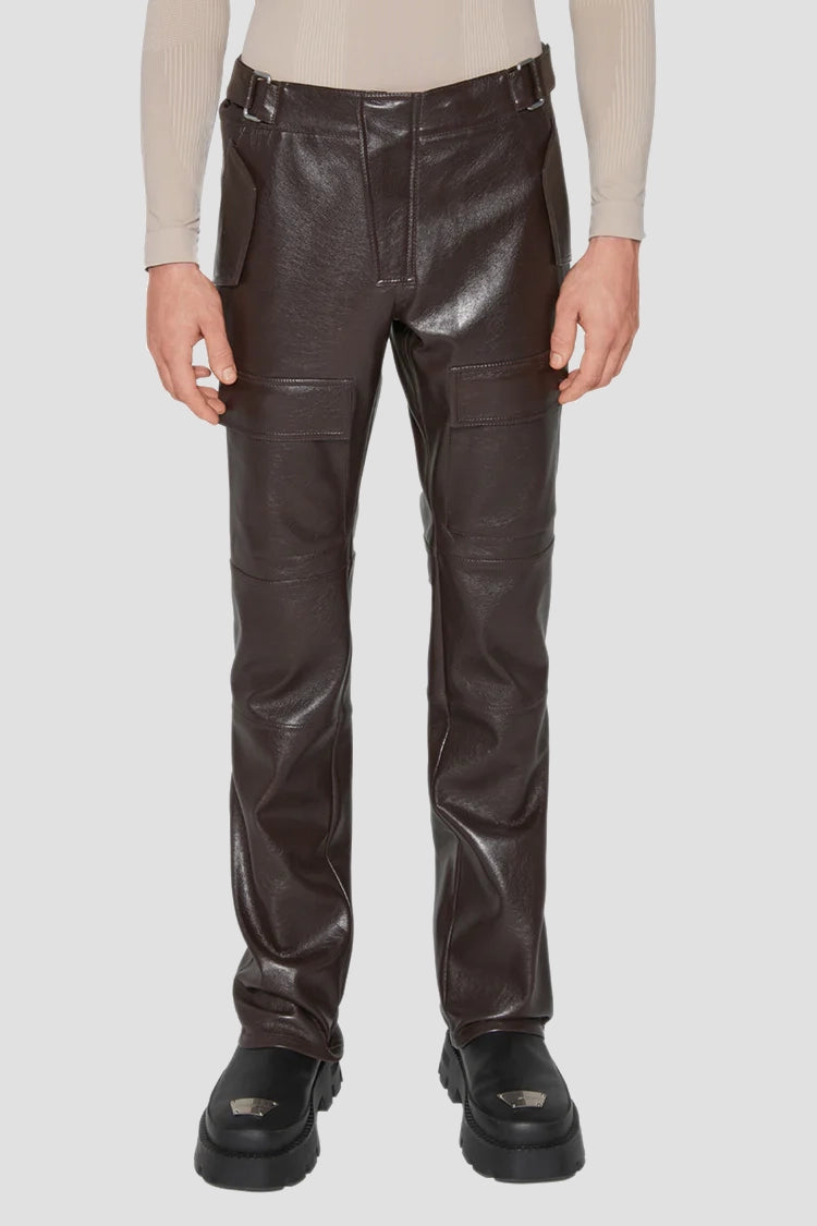 Vegan Leather Moto Trousers