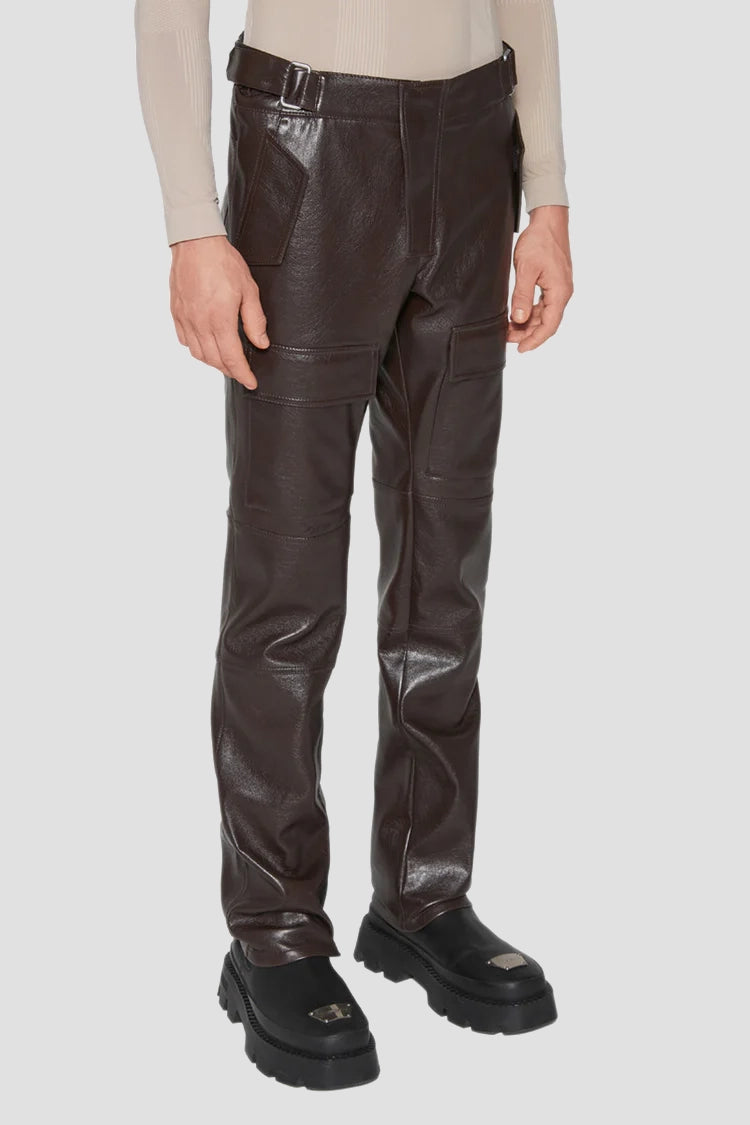 Vegan Leather Moto Trousers