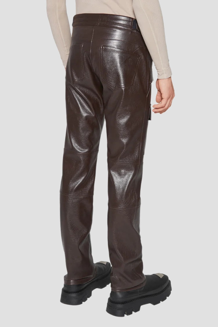 Vegan Leather Moto Trousers