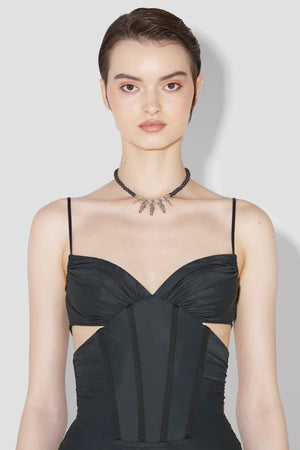 Corset Mini Dress Black