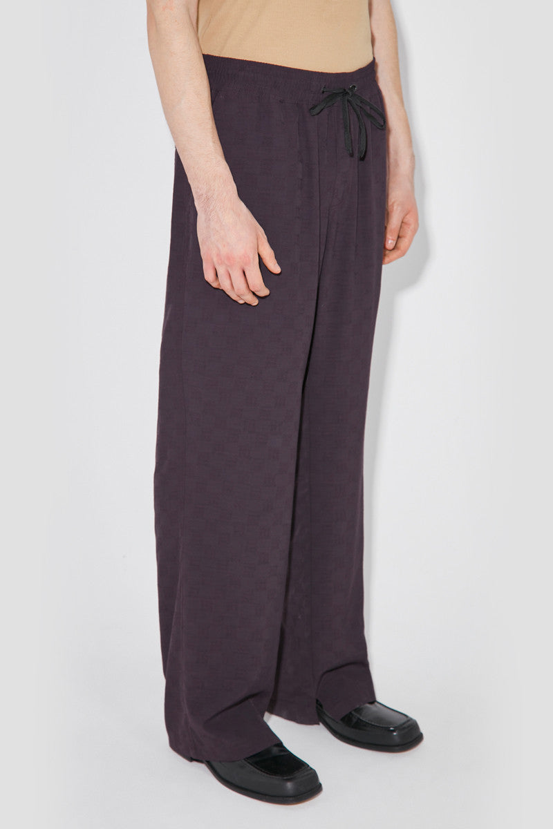 Monogram Viscose Wool Relaxed Trousers