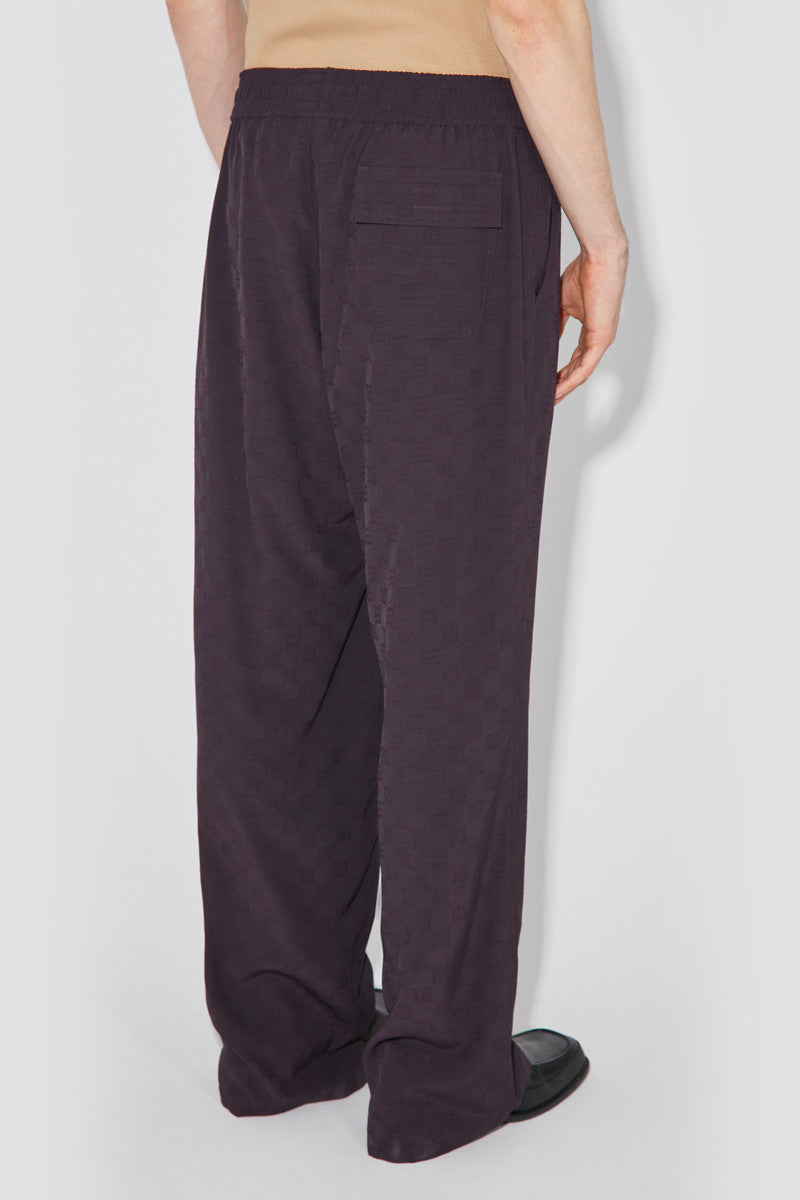 Monogram Viscose Wool Relaxed Trousers