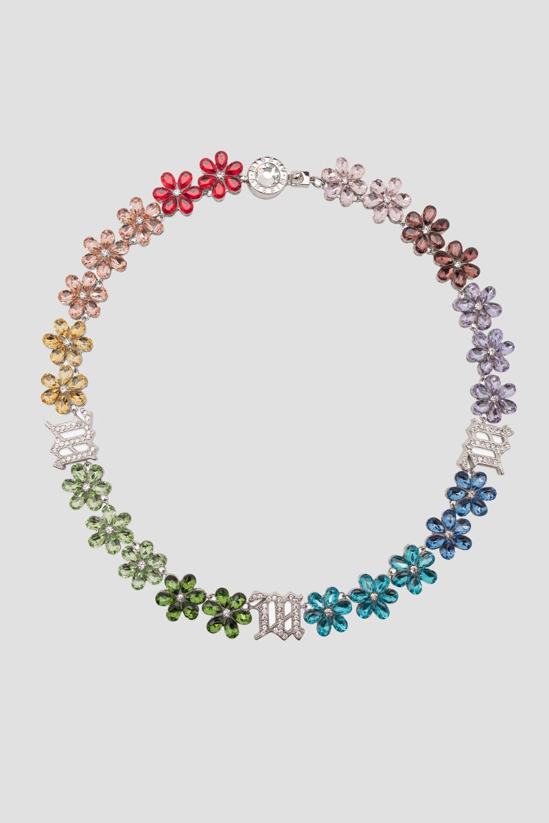 Rainbow Flower Choker