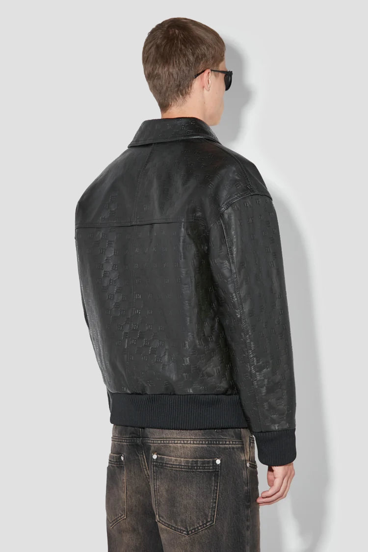 Monogram Embossed Bandit Leather Jacket