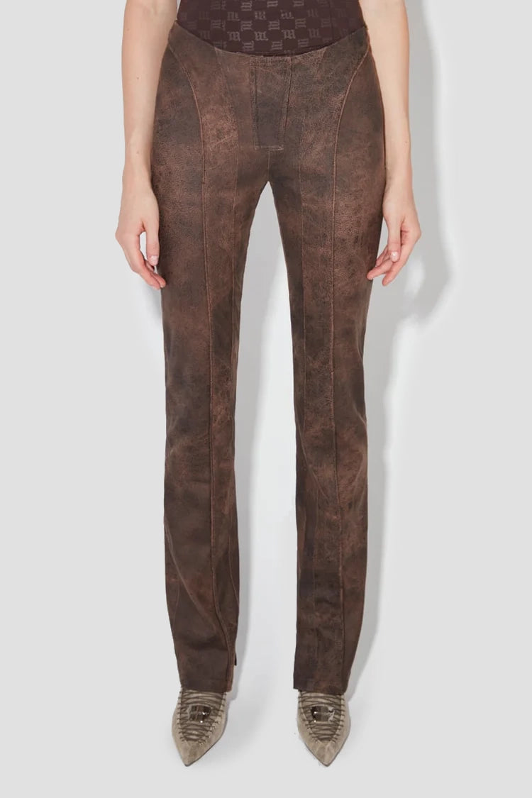 Harley Cracked Faux Leather Trousers