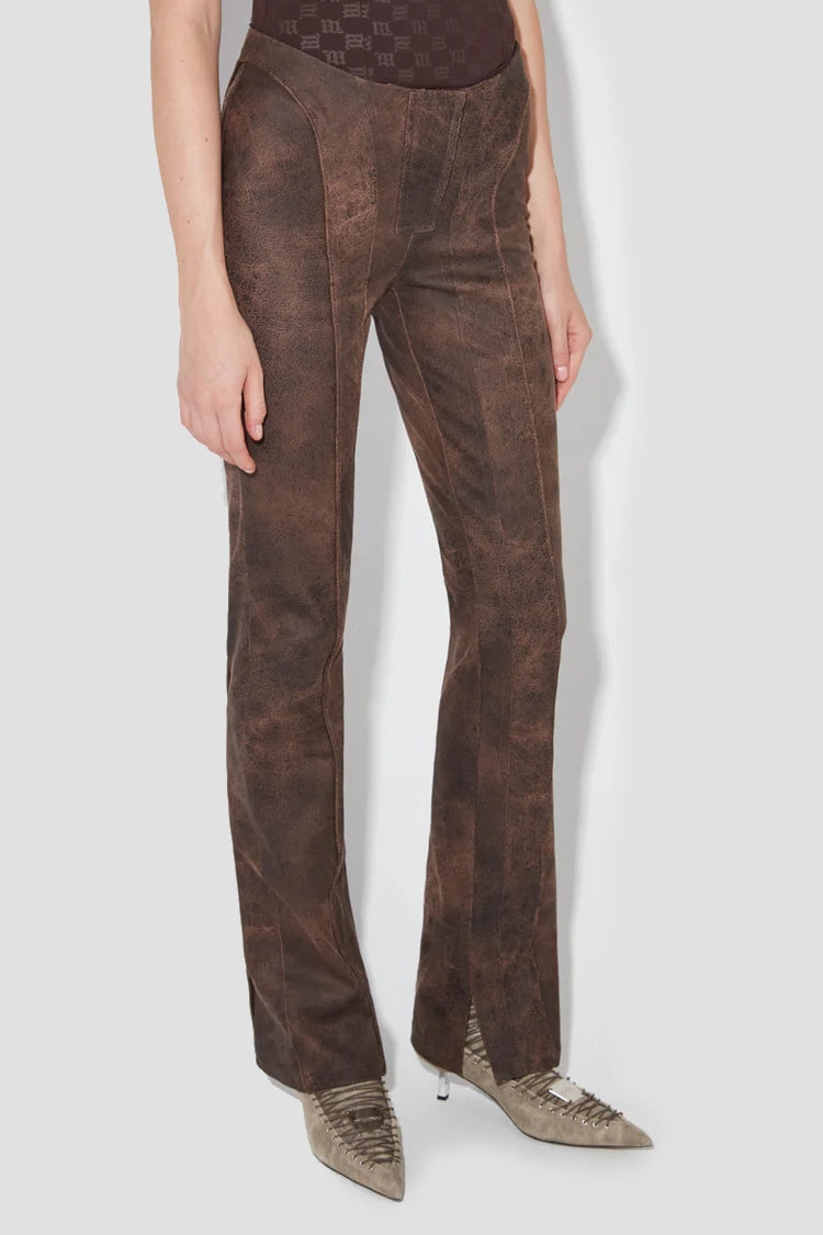 Harley Cracked Faux Leather Trousers