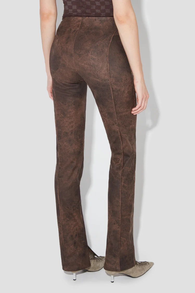 Harley Cracked Faux Leather Trousers