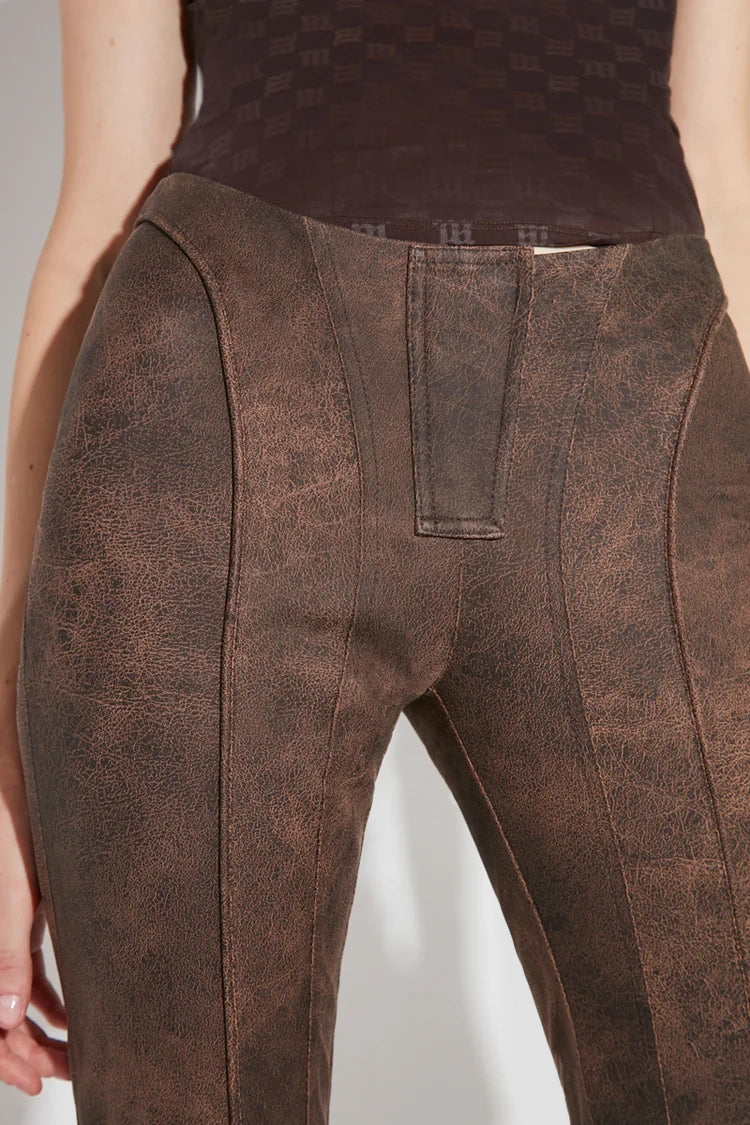 Harley Cracked Faux Leather Trousers