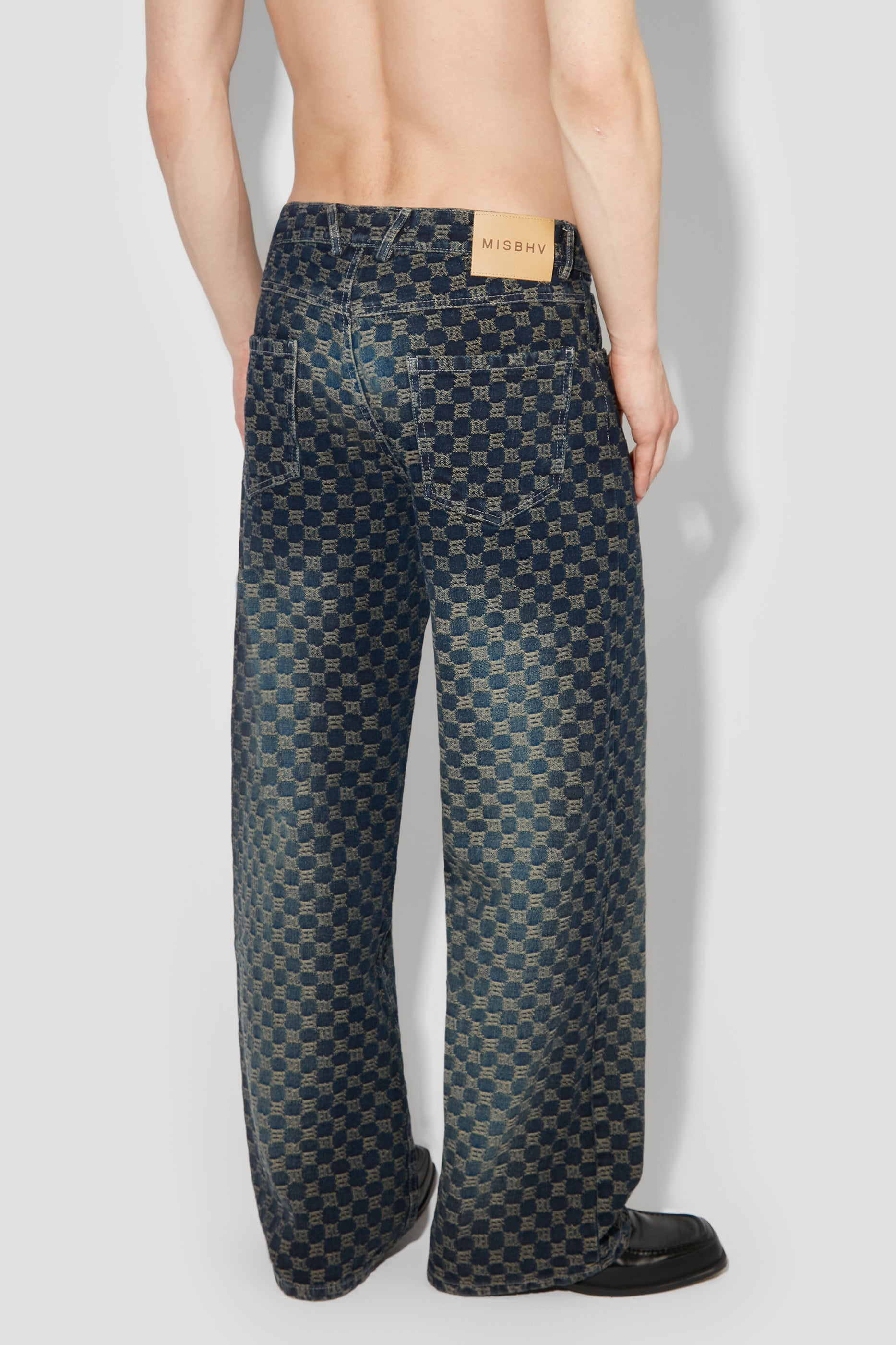 Jacquard Denim Monogram Trousers