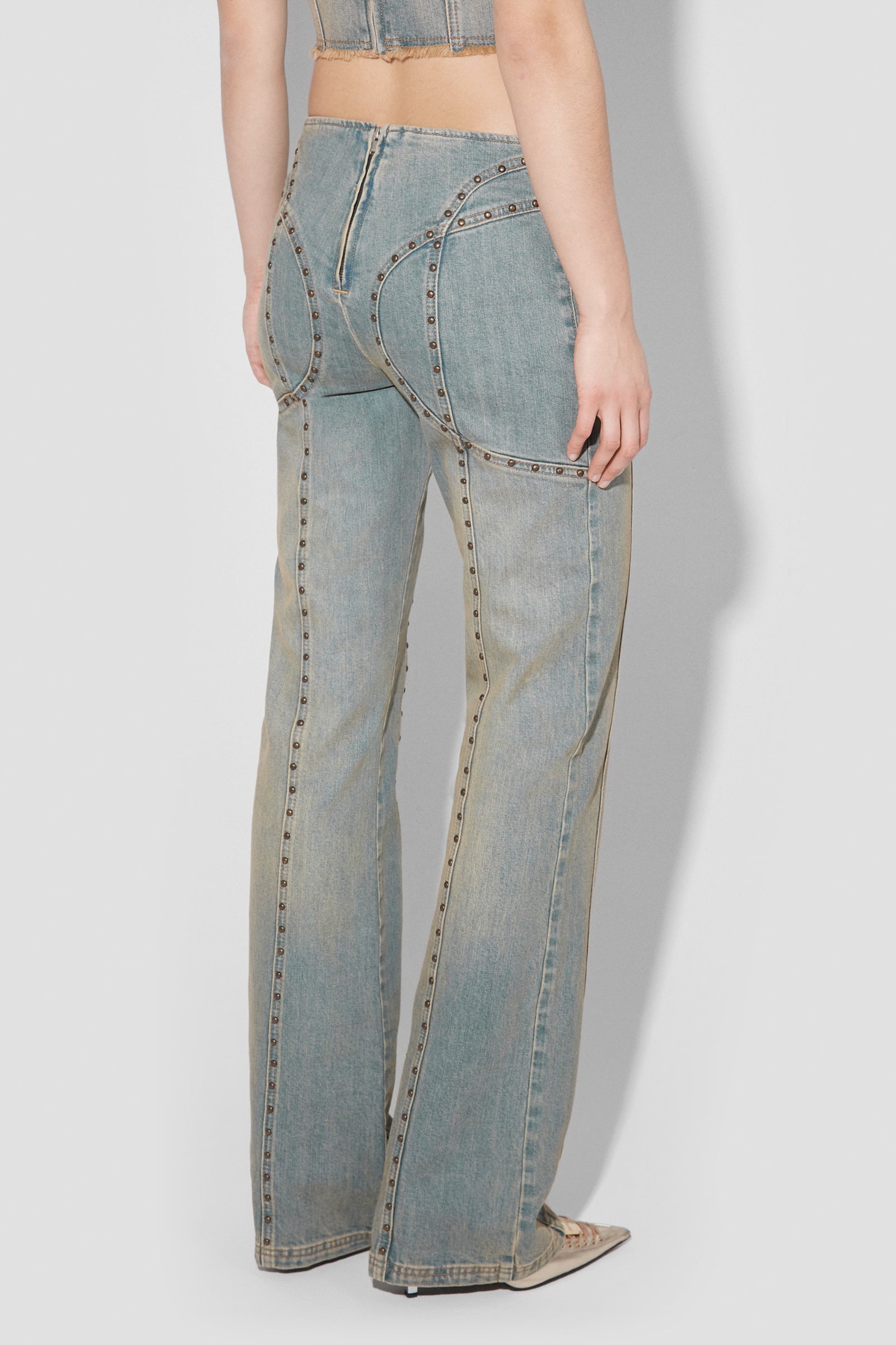 デニム・ジーパン MISBHV FW24 LARA LACED JEANS (241W305 MALIBU BLU) MISBHV Blue Lara Laced Jeans - Fabric of Society