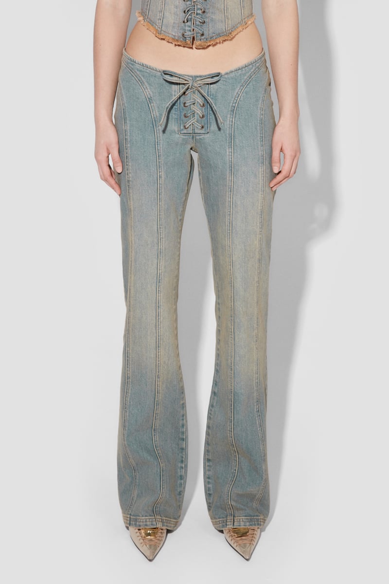 Sunset Wash Lara Laced Denim Trousers