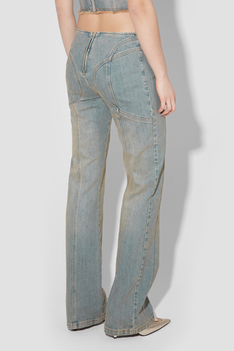 Sunset Wash Lara Laced Denim Trousers