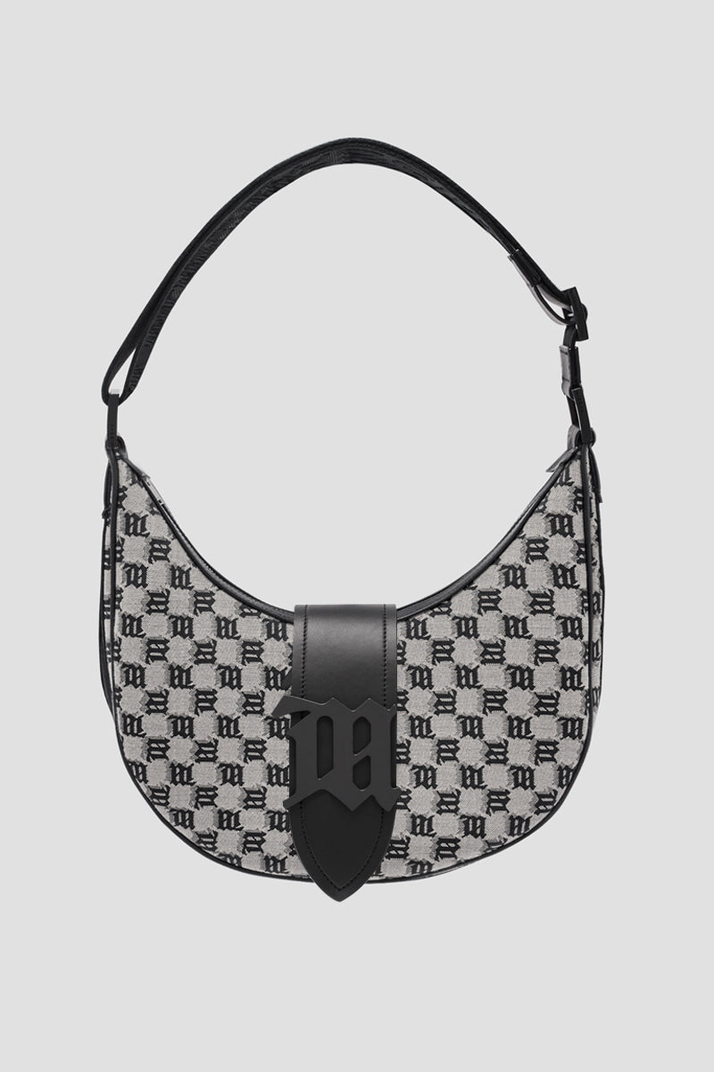 Jacquard Monogram Moon Bag