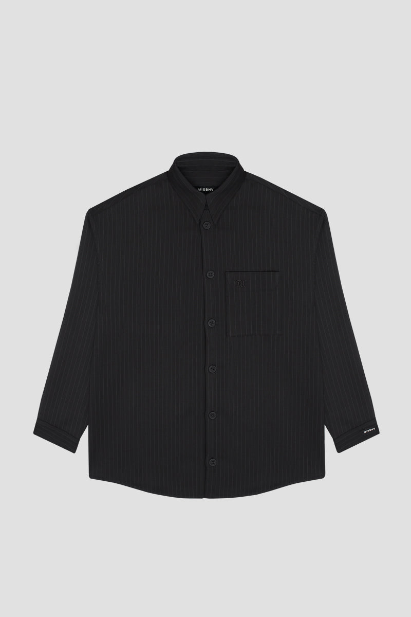 Office Pinstripe Overshirt