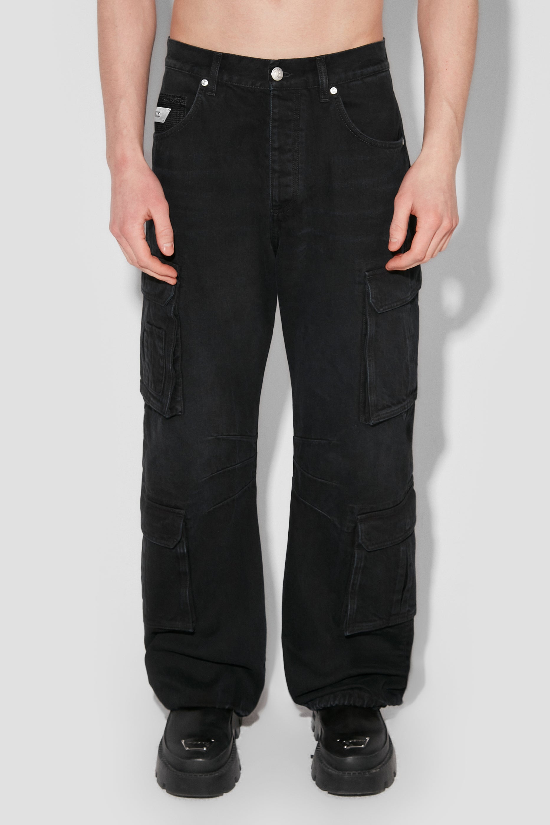 Denim Cargo Trousers