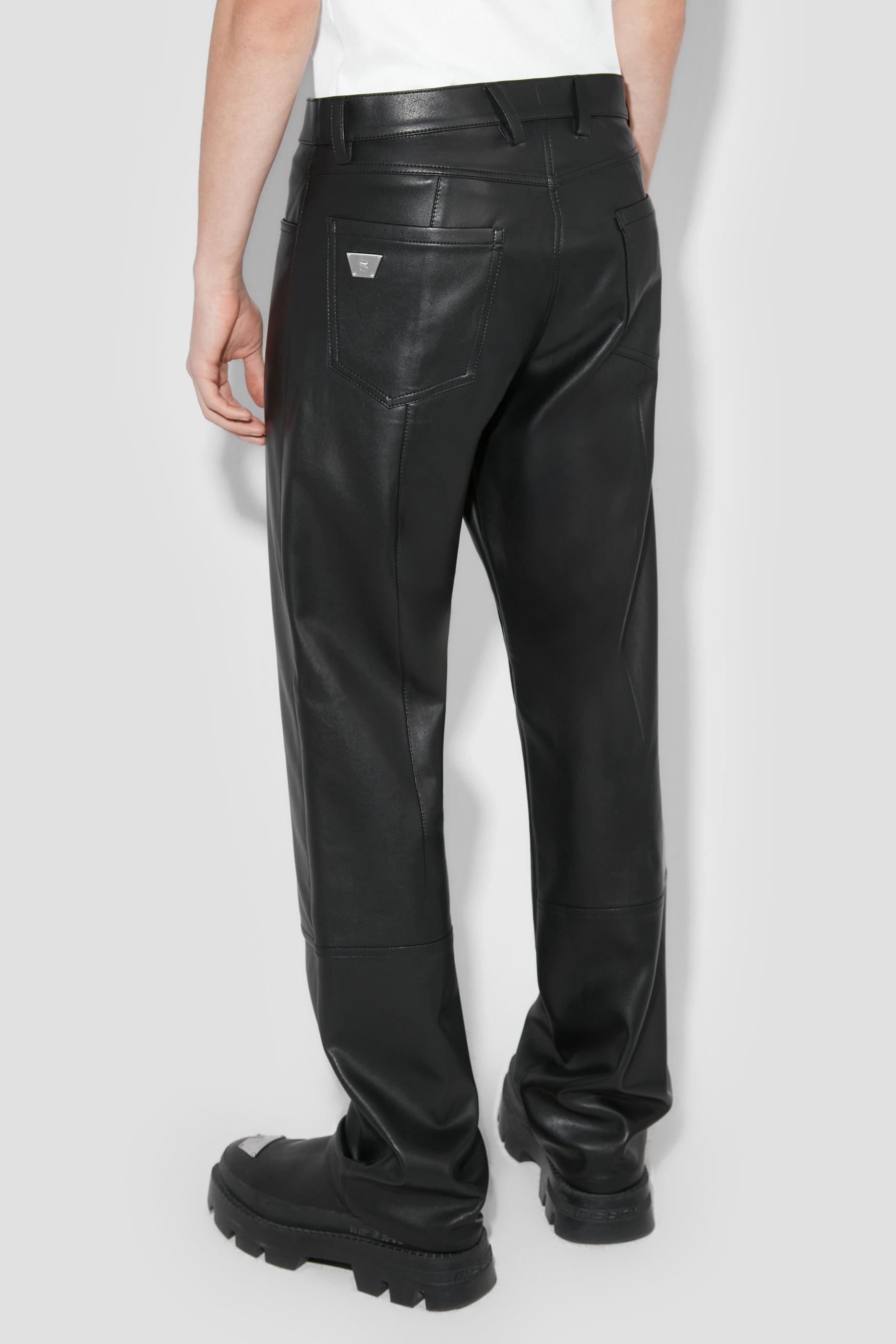 Astro Faux Leather Carpenter Trousers