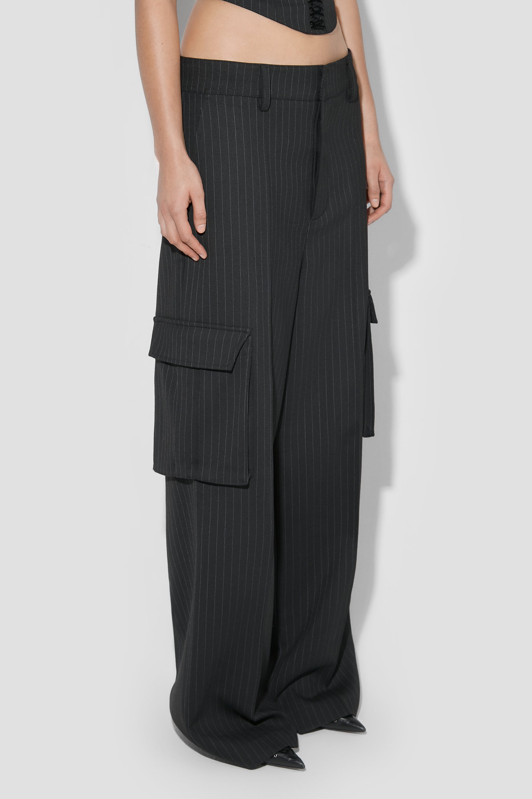 Office Pinstripe Tailored Trousers