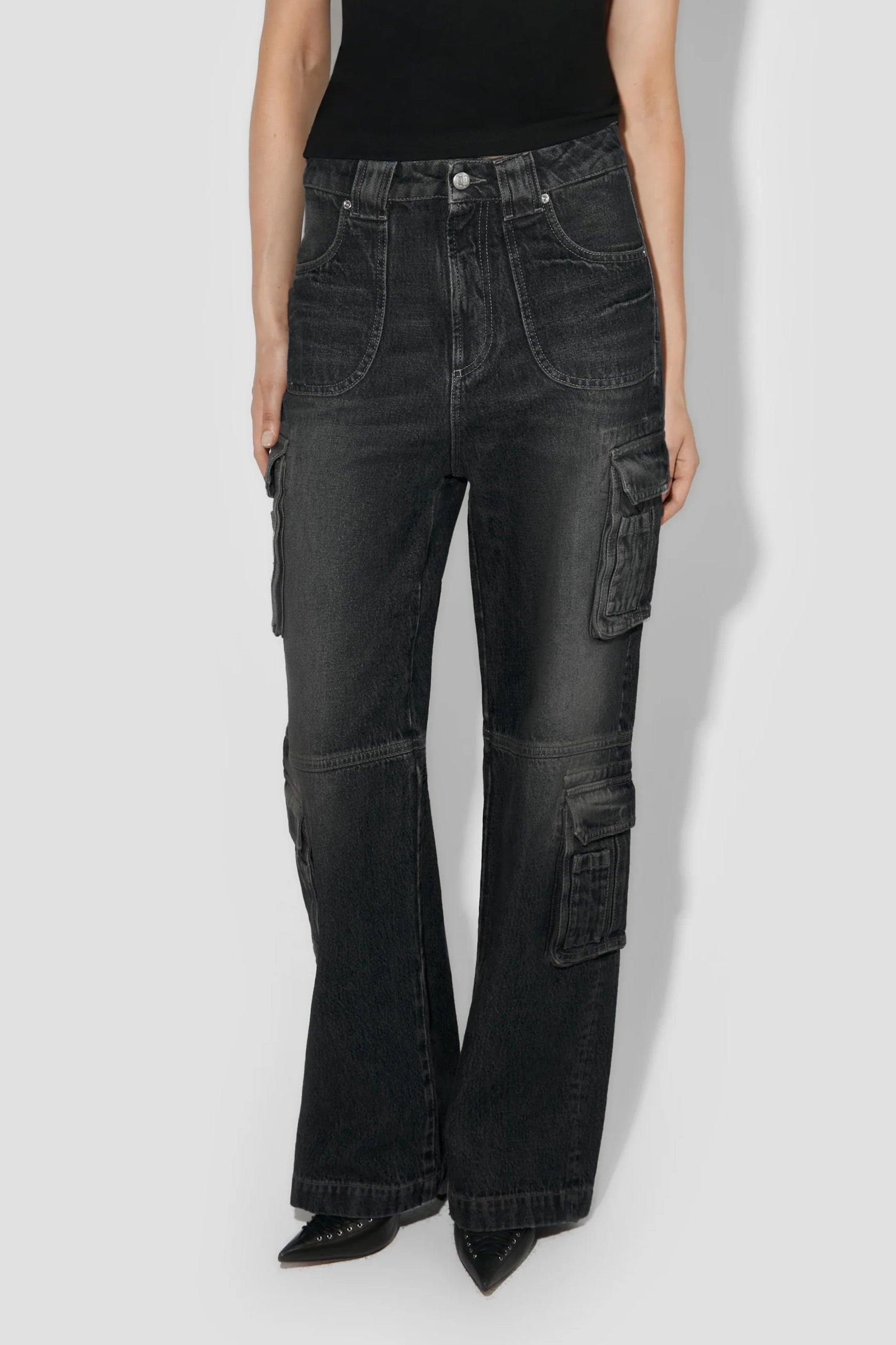 Denim Cargo Trousers