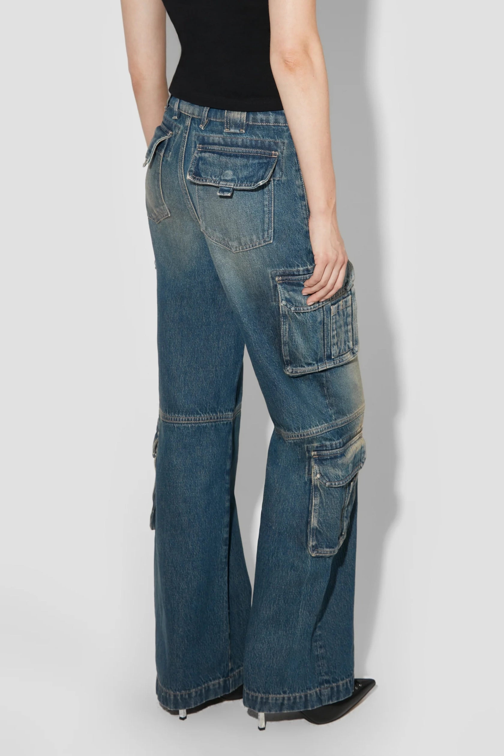 Denim Cargo Trousers