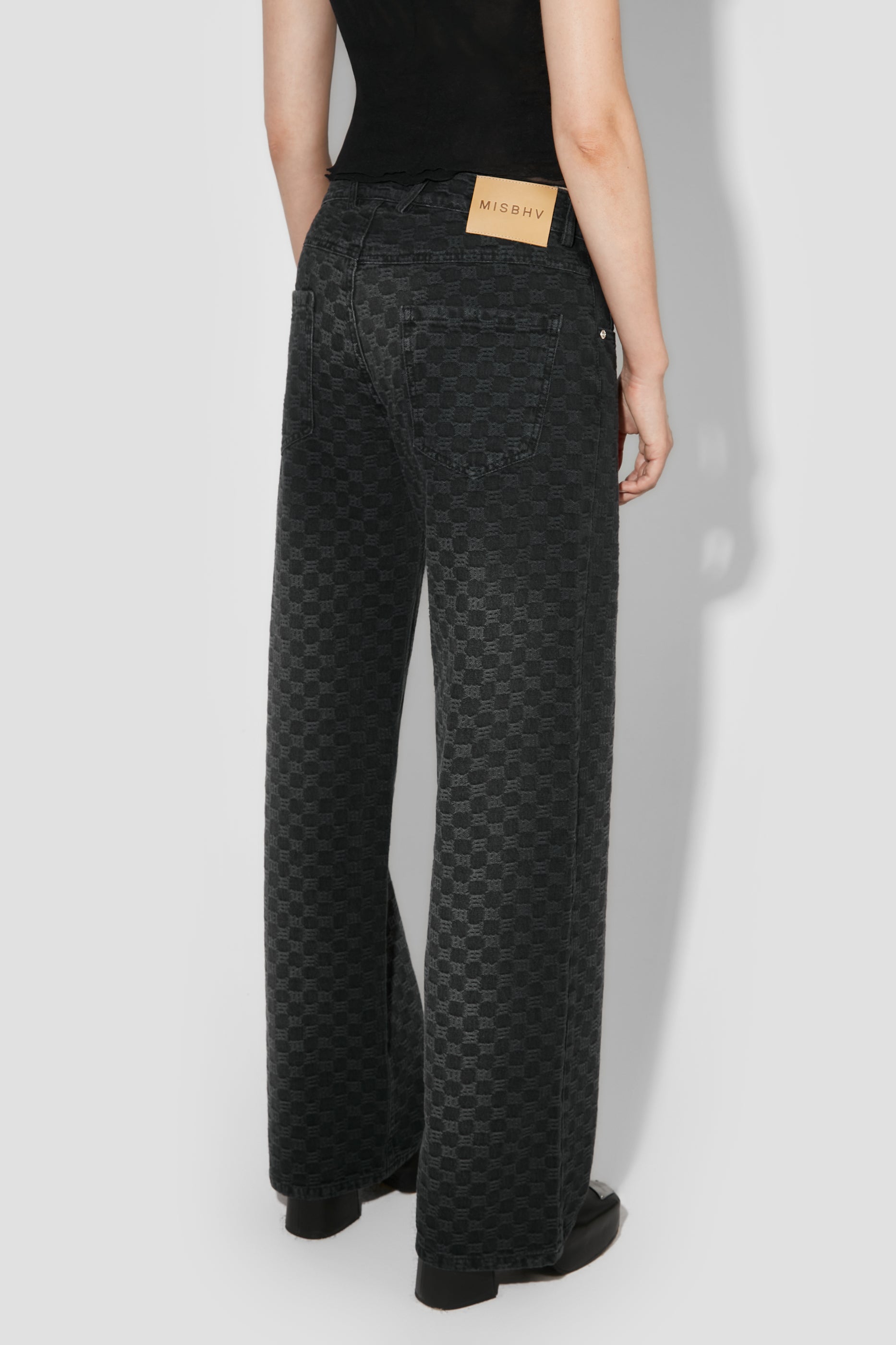 Jacquard Denim Monogram Trousers