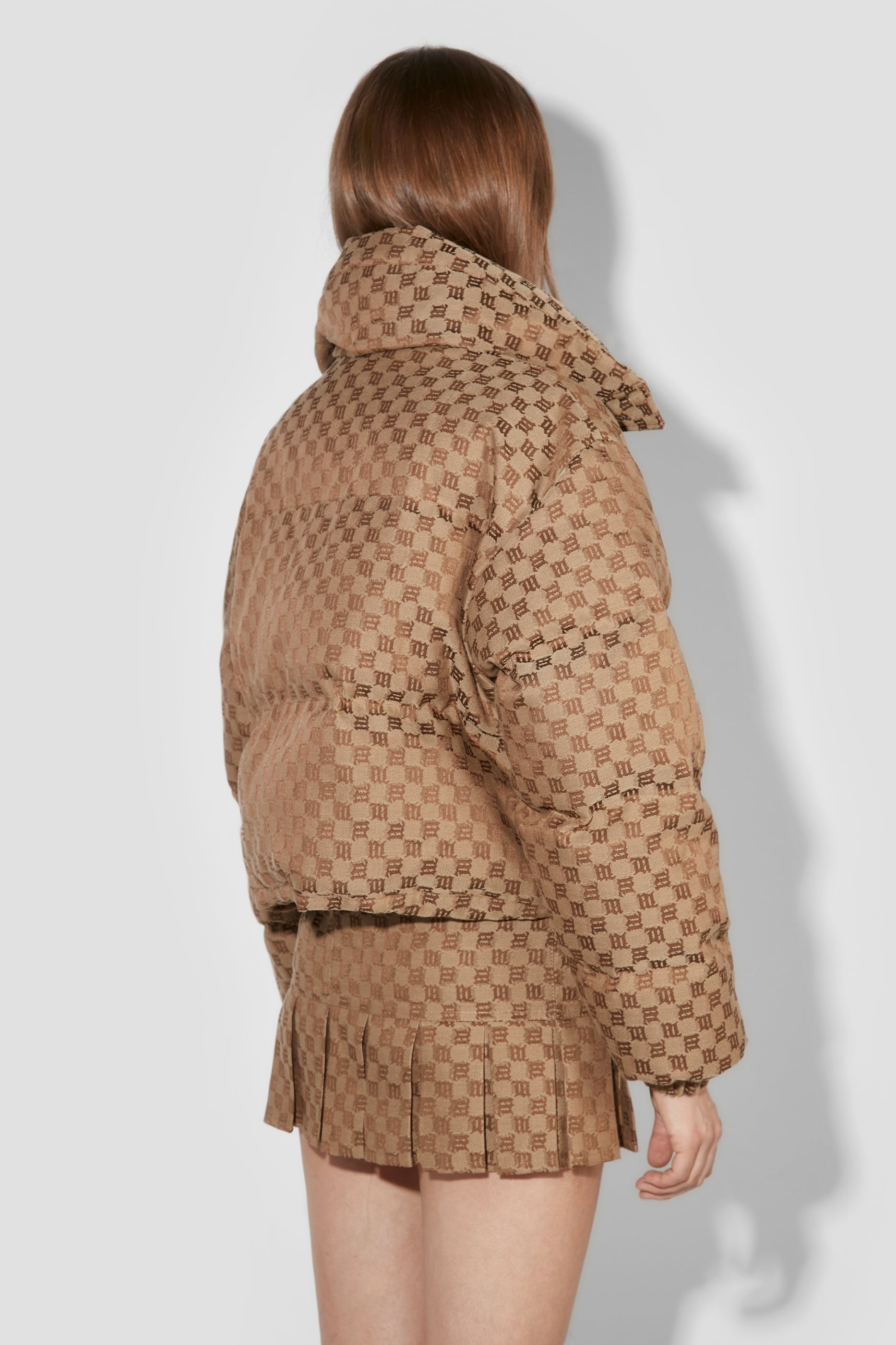 Jacquard Monogram Puffer Jacket