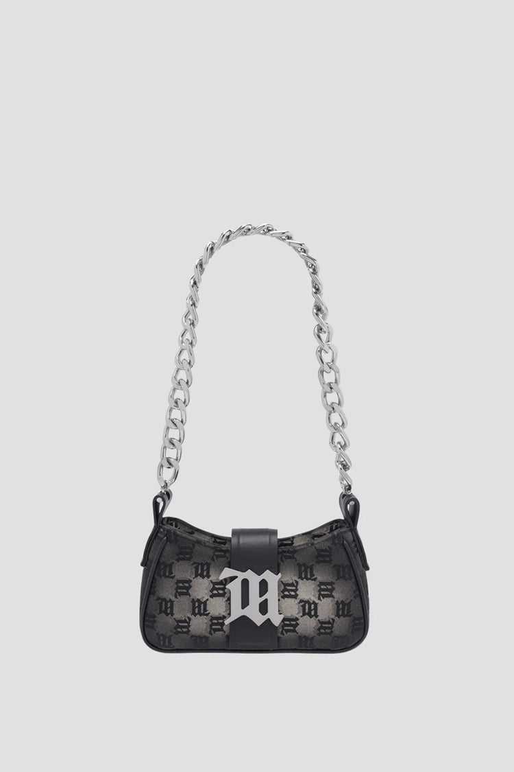 Jacquard Monogram Chain Shoulder Bag Mini