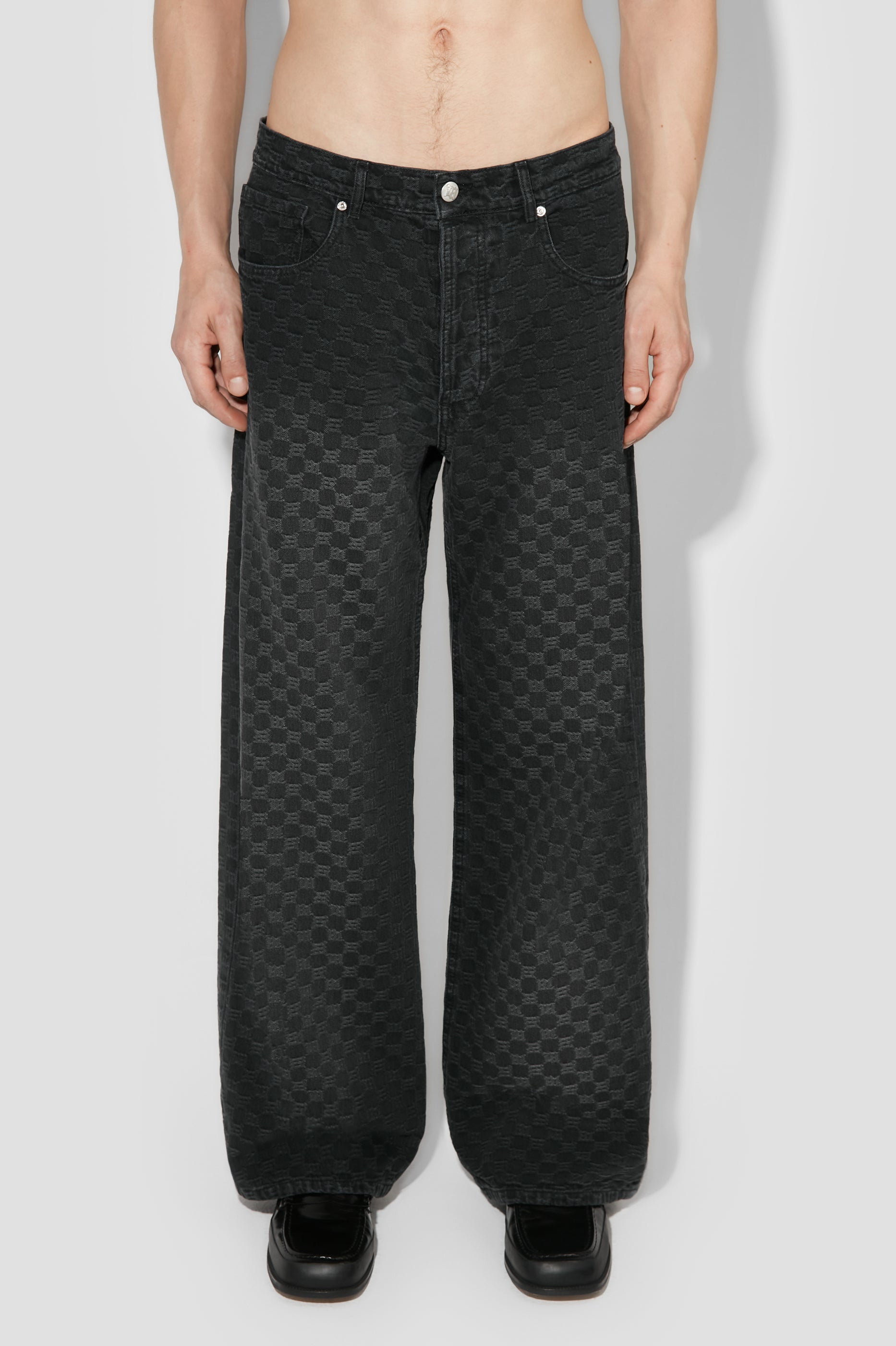 Jacquard Denim Monogram Trousers