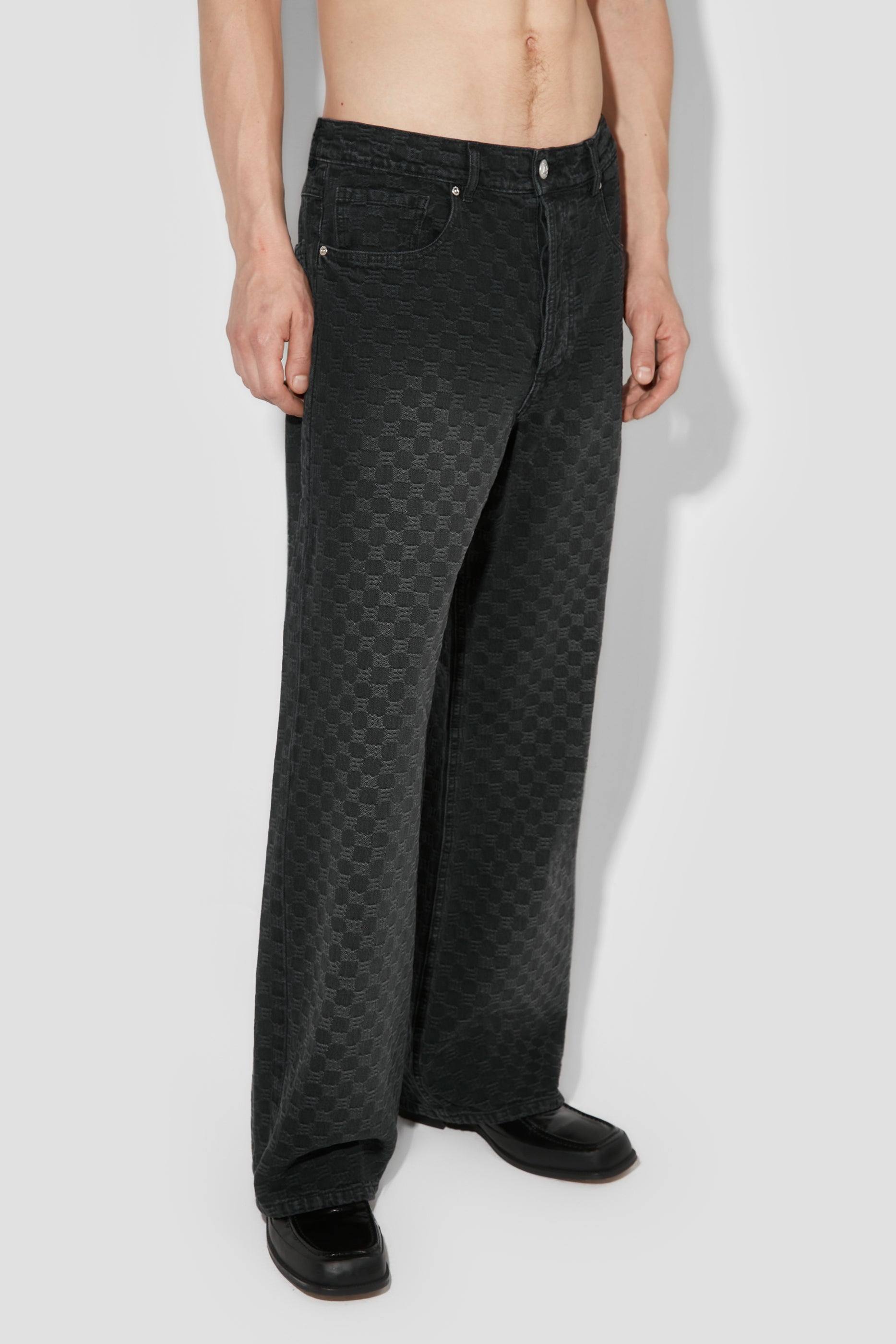 Jacquard Denim Monogram Trousers