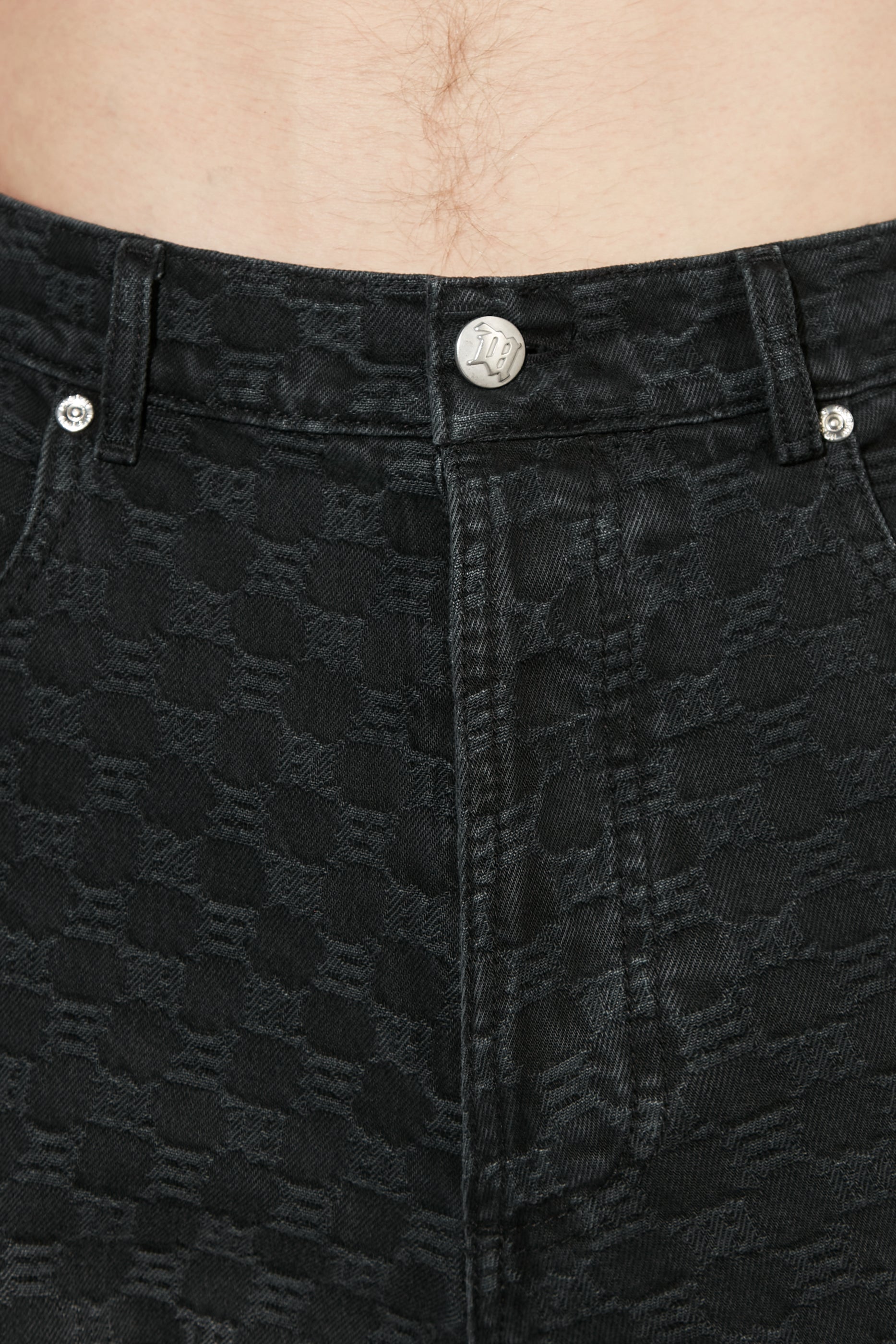 Jacquard Denim Monogram Trousers