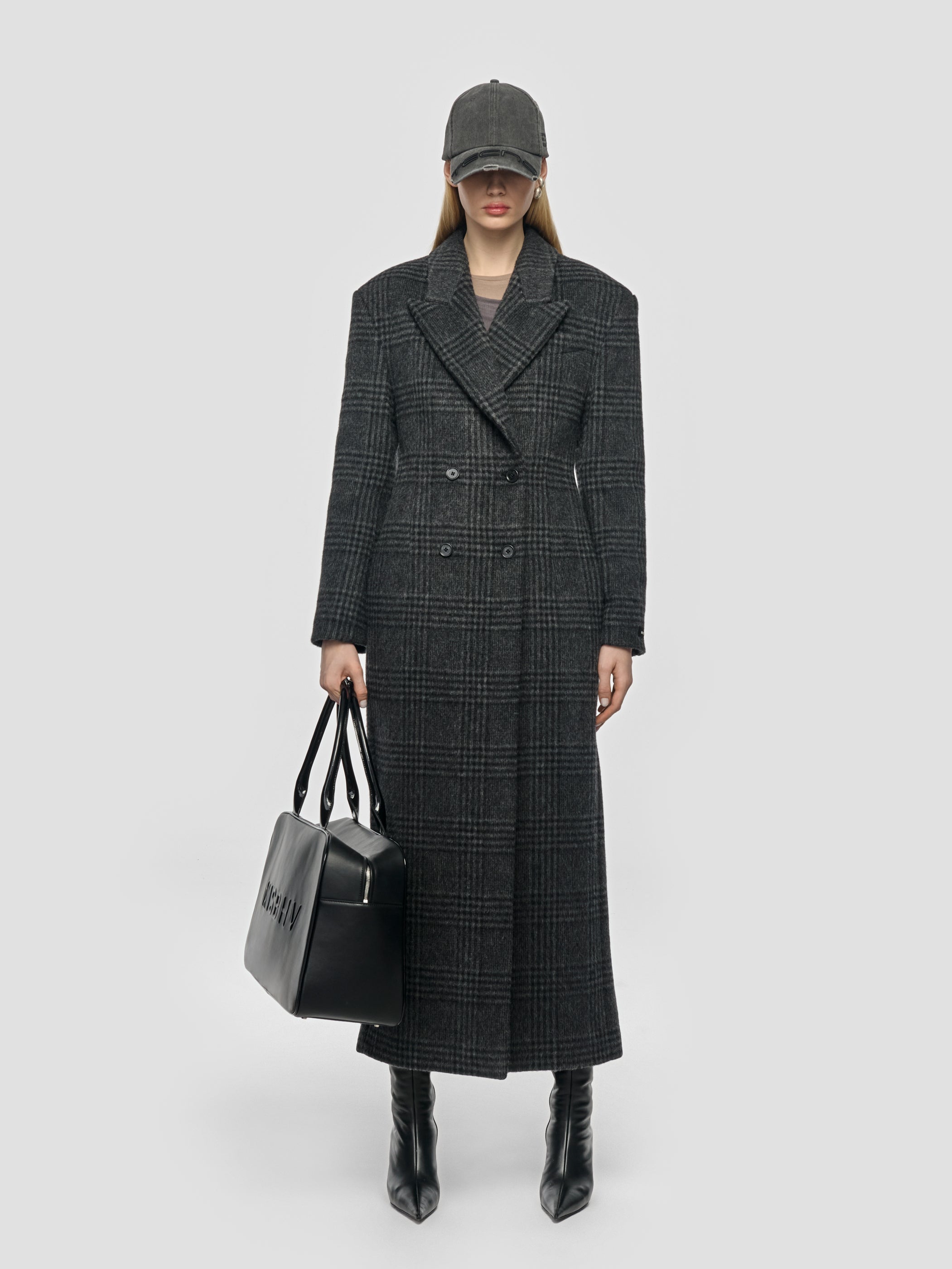 Double Breasted Check Coat
