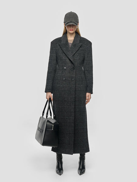 Double Breasted Check Coat