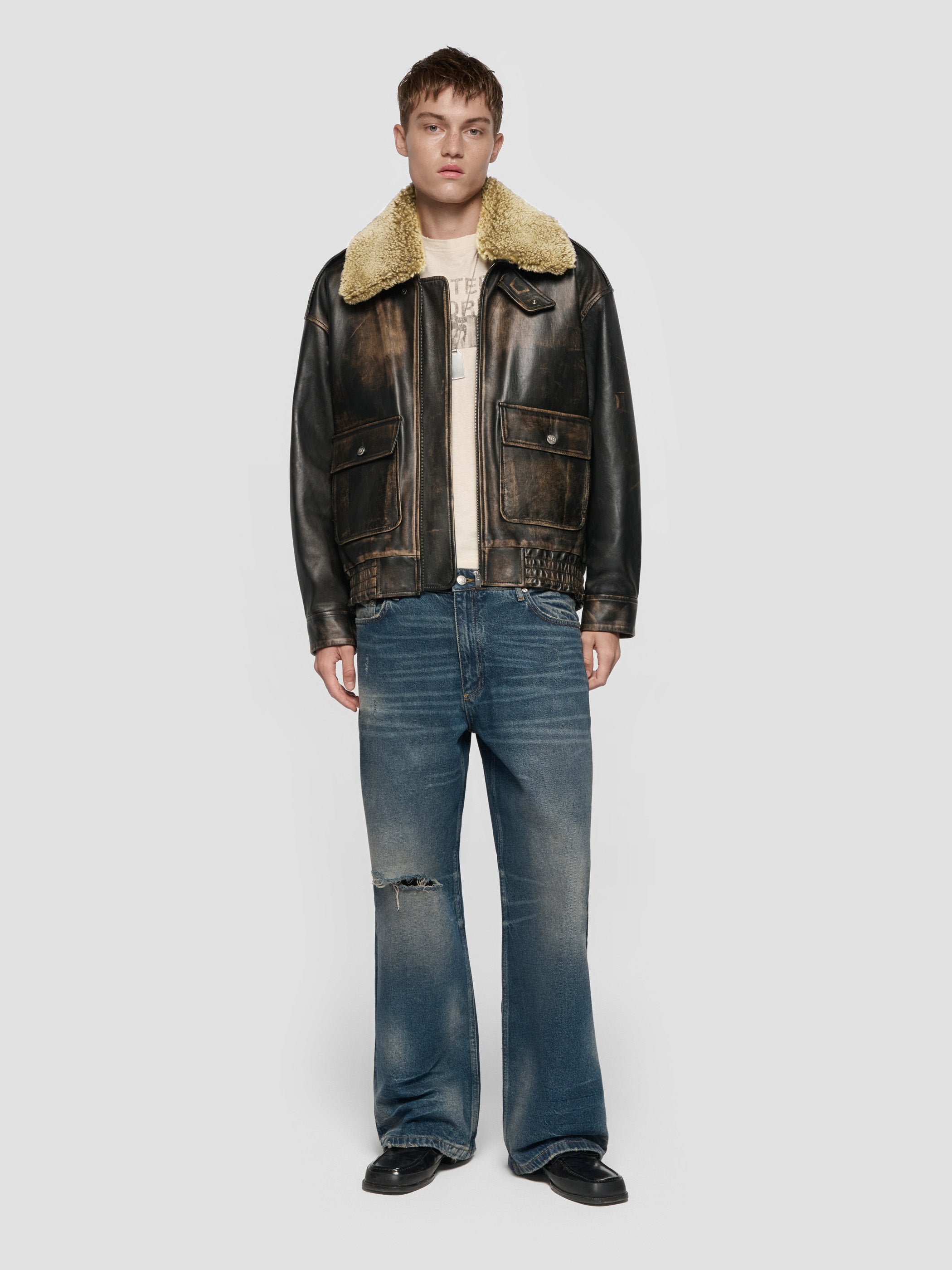 Leather Aviator Jacket