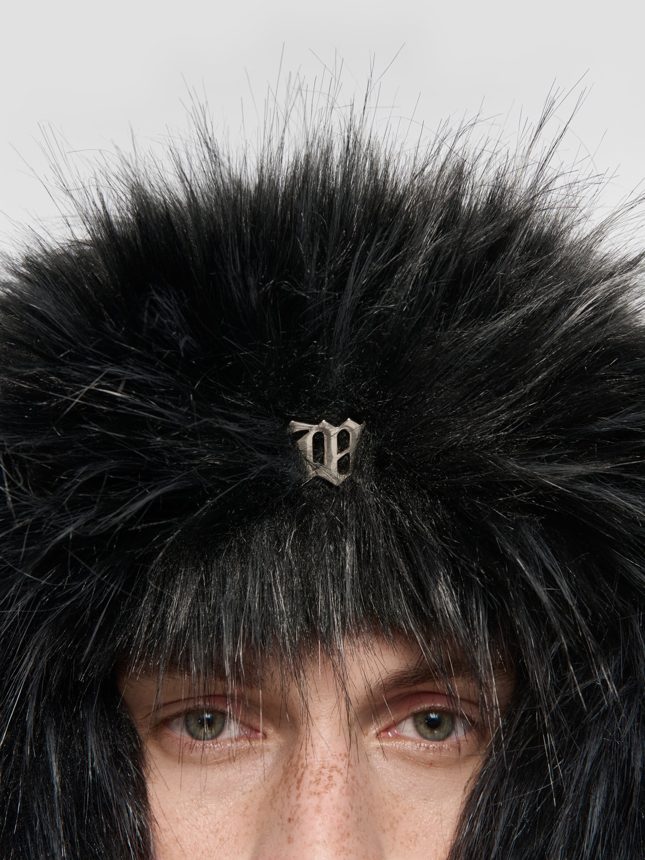 帽子 VIVIANO / H05 Heart Pattern Fur Aviator 帽子 VIVIANO / H05 Heart Pattern Fur Aviator Fur Hat for Men