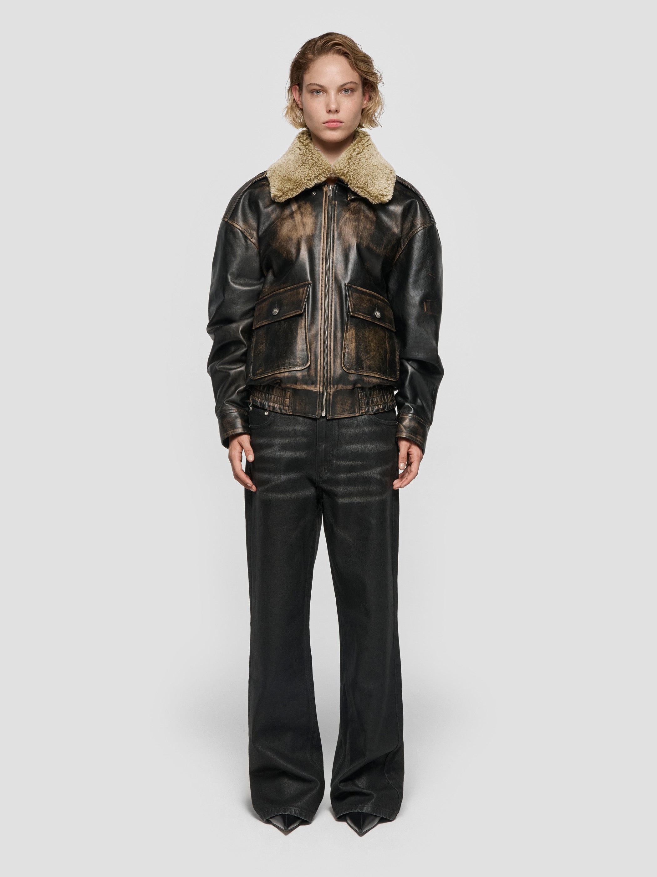 Leather Aviator Jacket