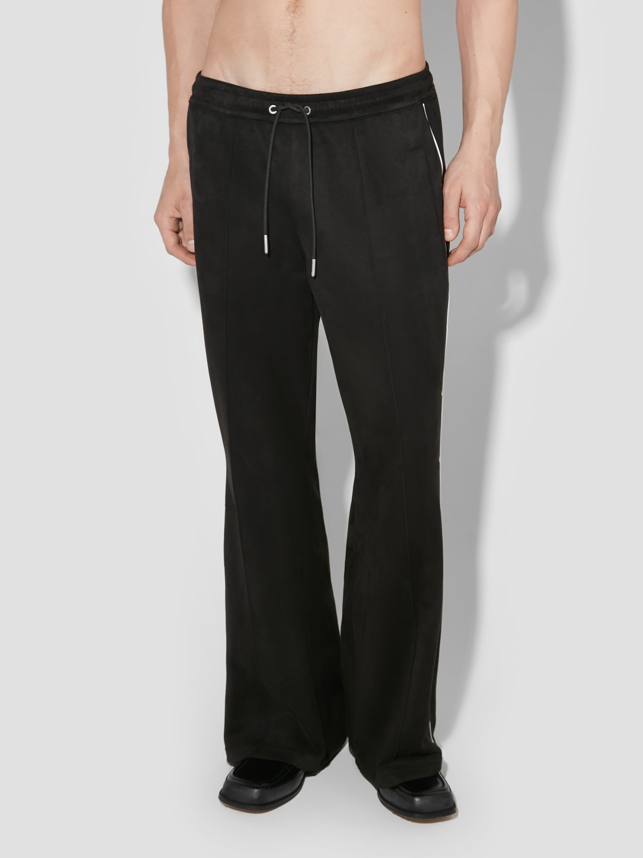 Star Faux Suede Track Pants