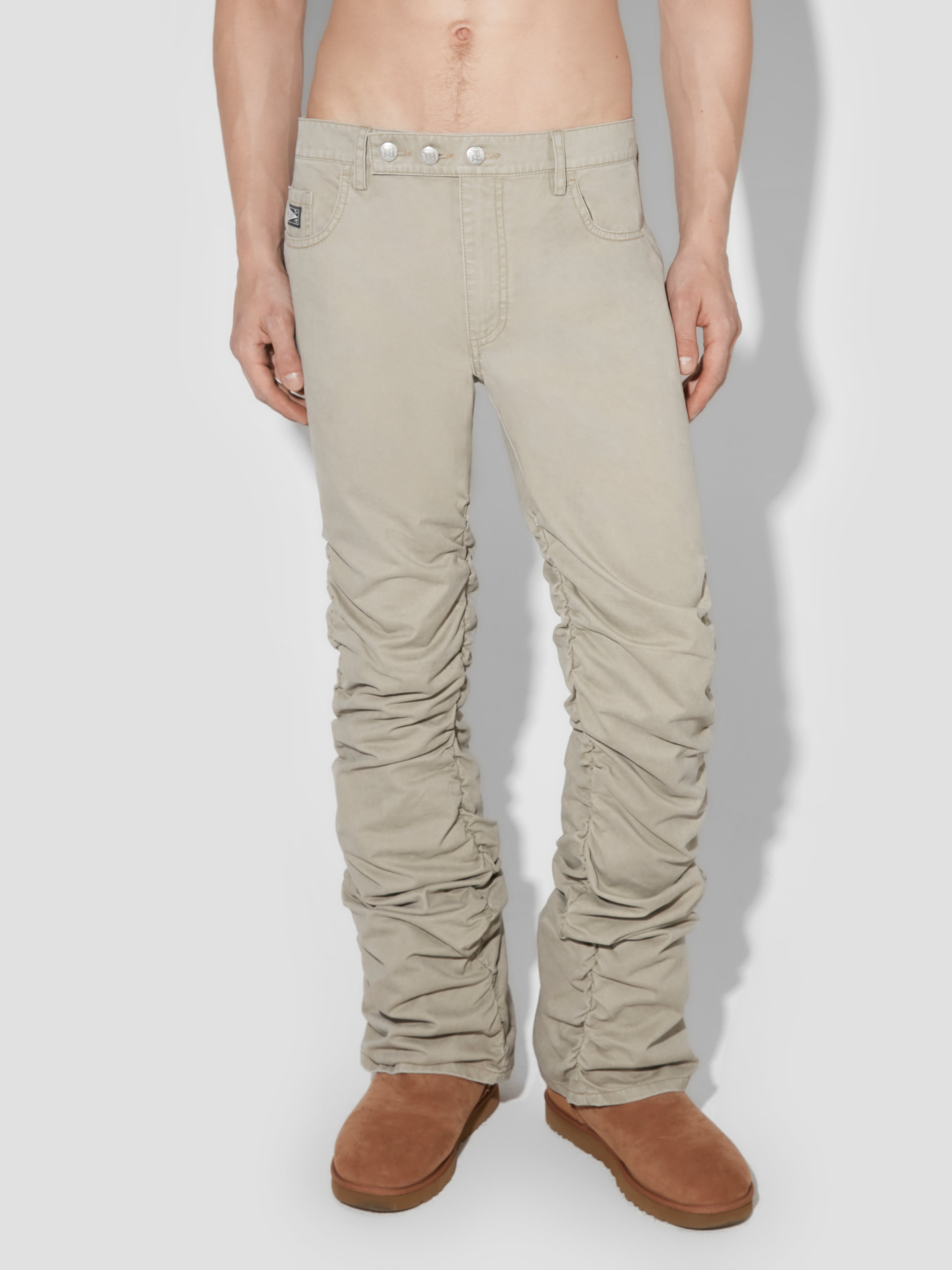 Cotton Twill Stacked Trousers