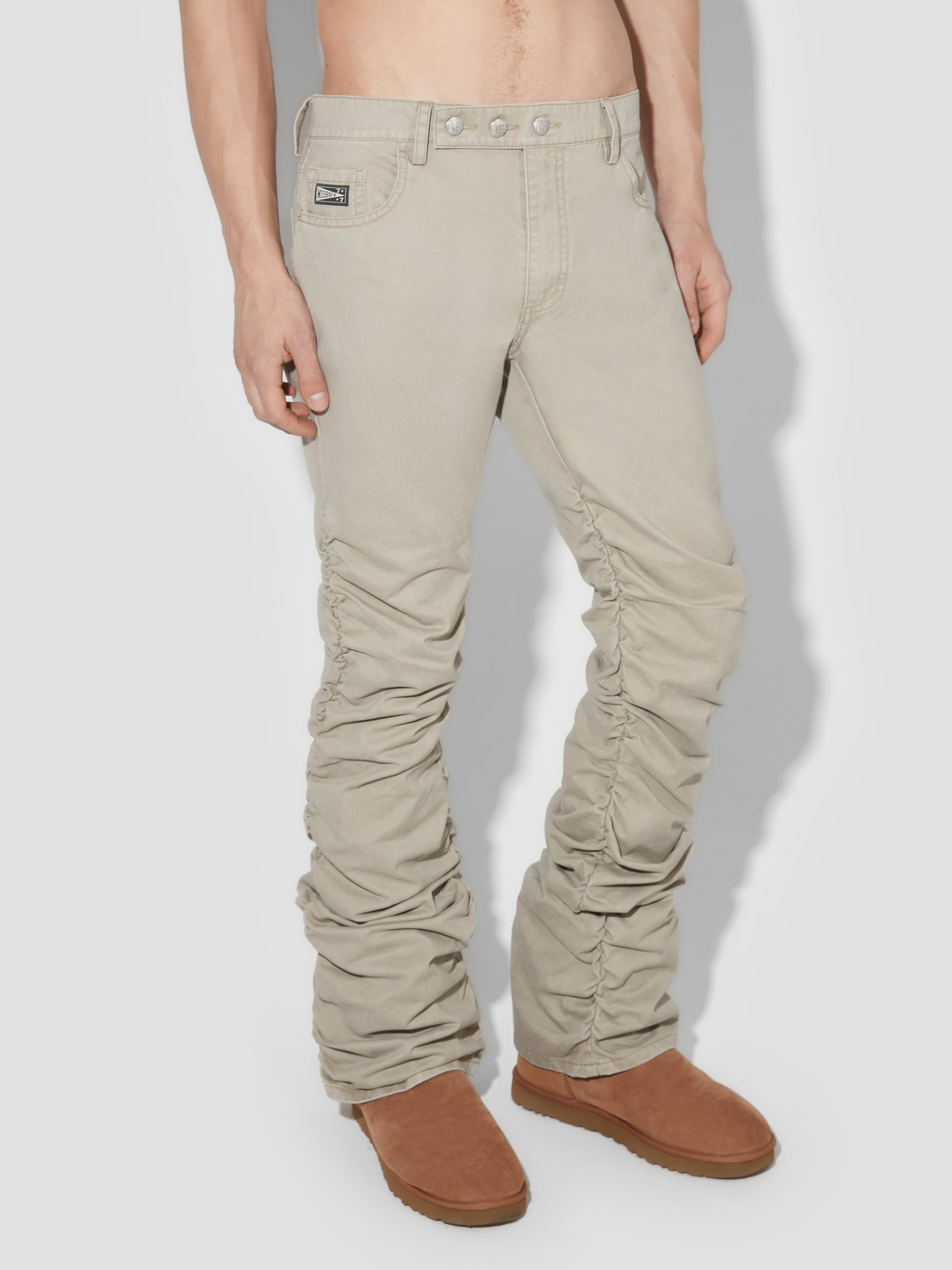 Cotton Twill Stacked Trousers