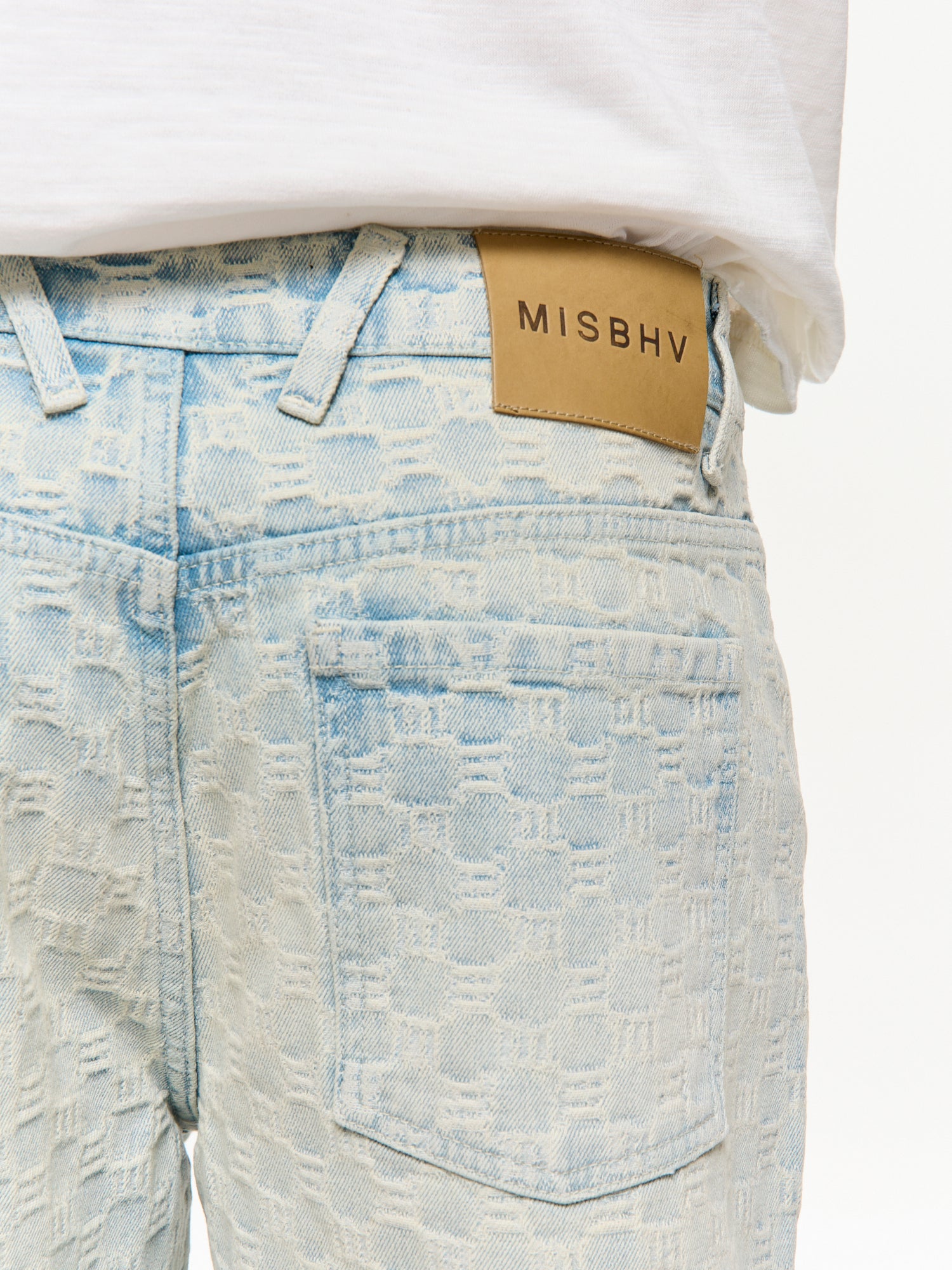 関税込み＊MISBHV＊デニム コットン モノグラム トラウザーズ DENIM