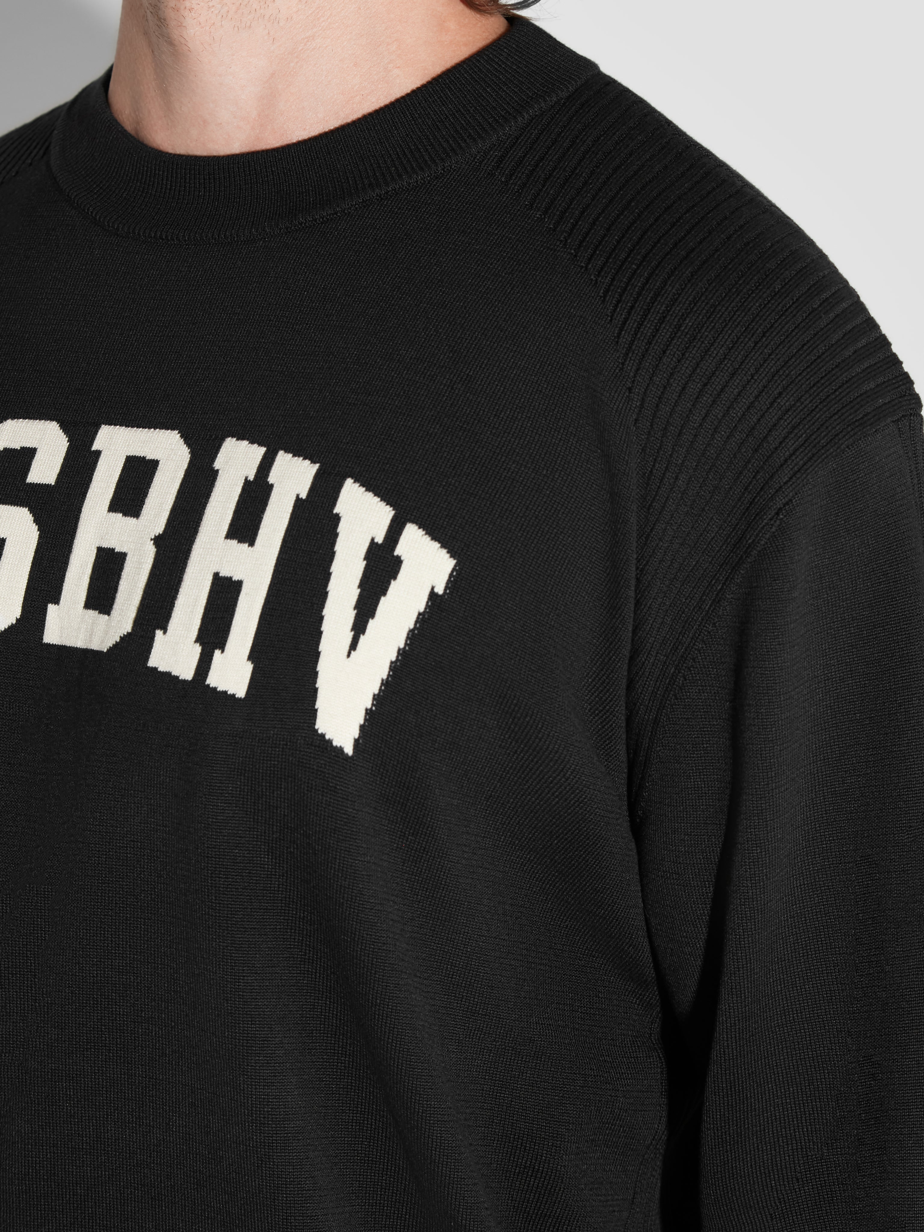 Knitted Varsity Crewneck