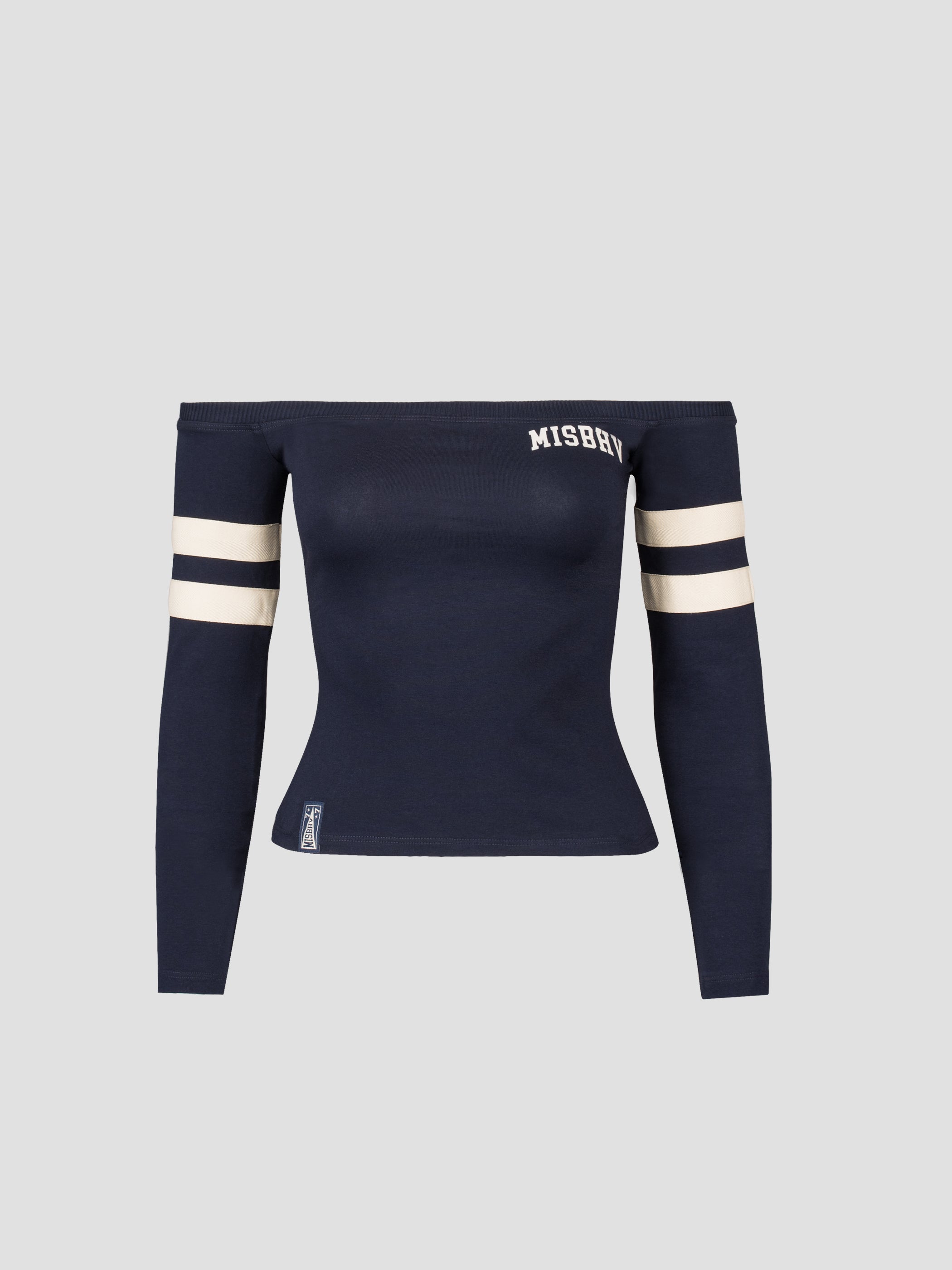 Varsity Off-Shoulder Longsleeve
