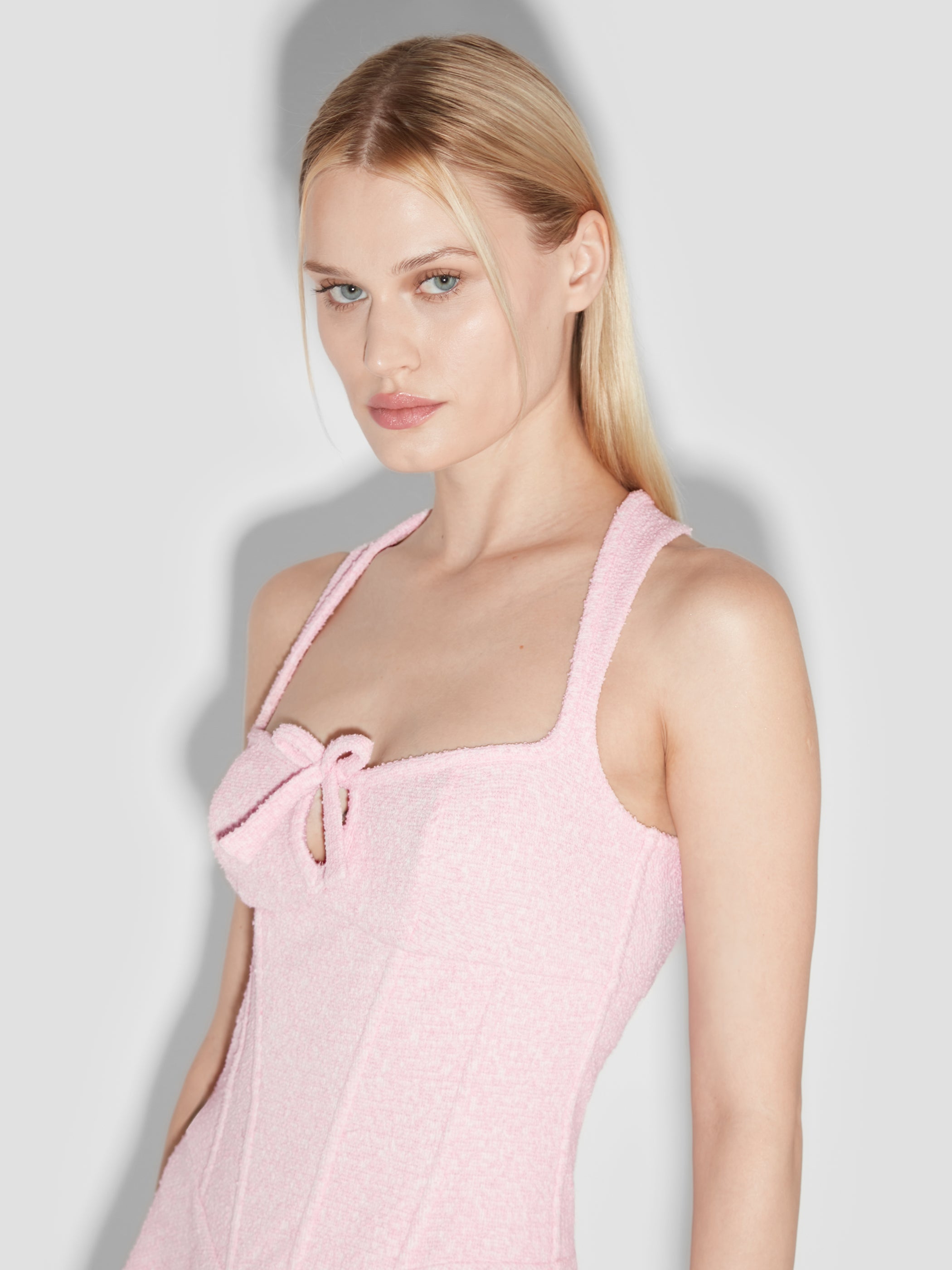 Sybil Twist Knit Bustier | Brilliant Pink | Aje – Aje ROW