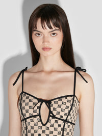 Monogram Coquette Mini Dress