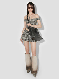 Monogram Jacquard Canvas Mini Skirt