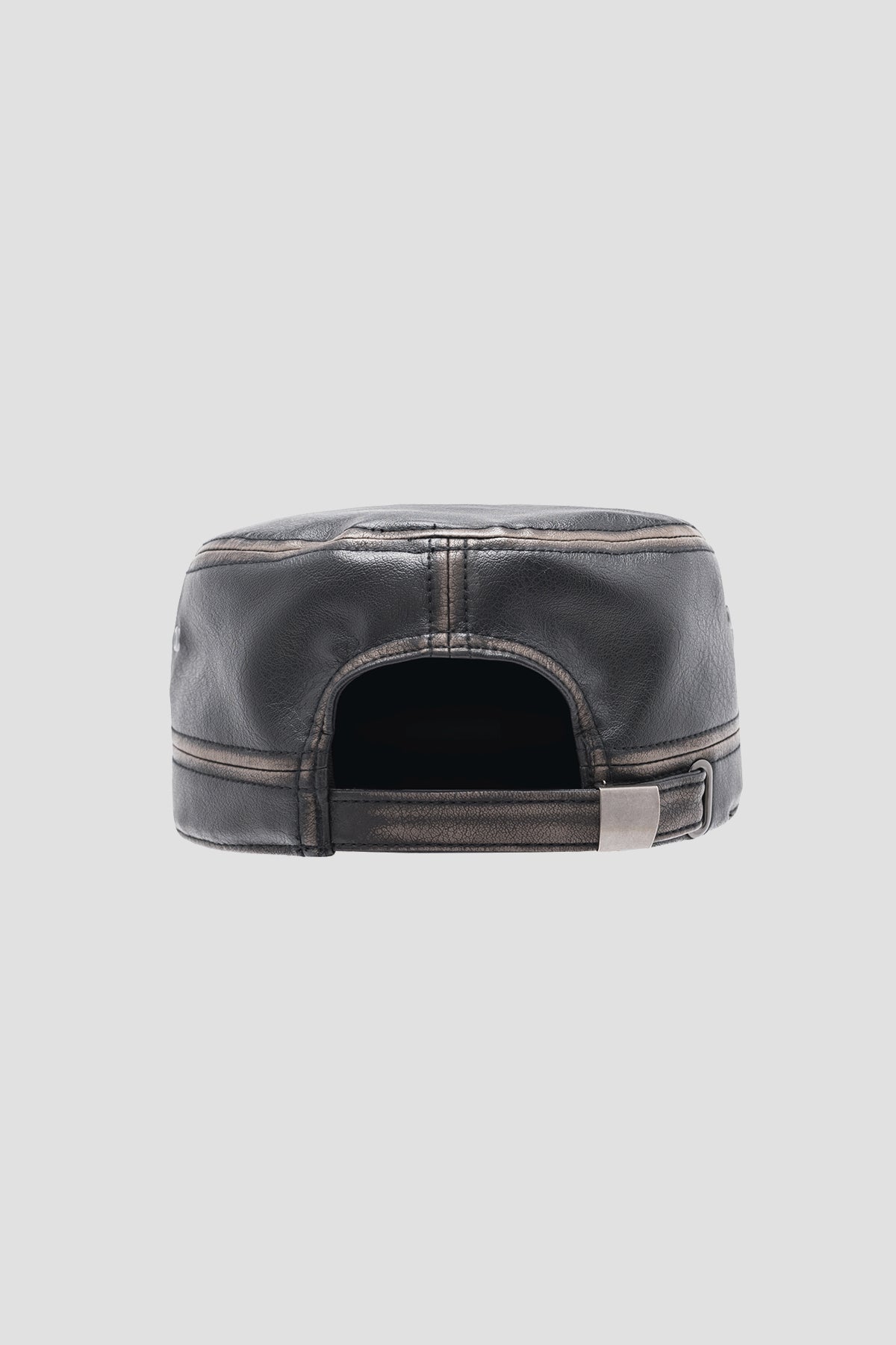 Faux Leather Army Cap