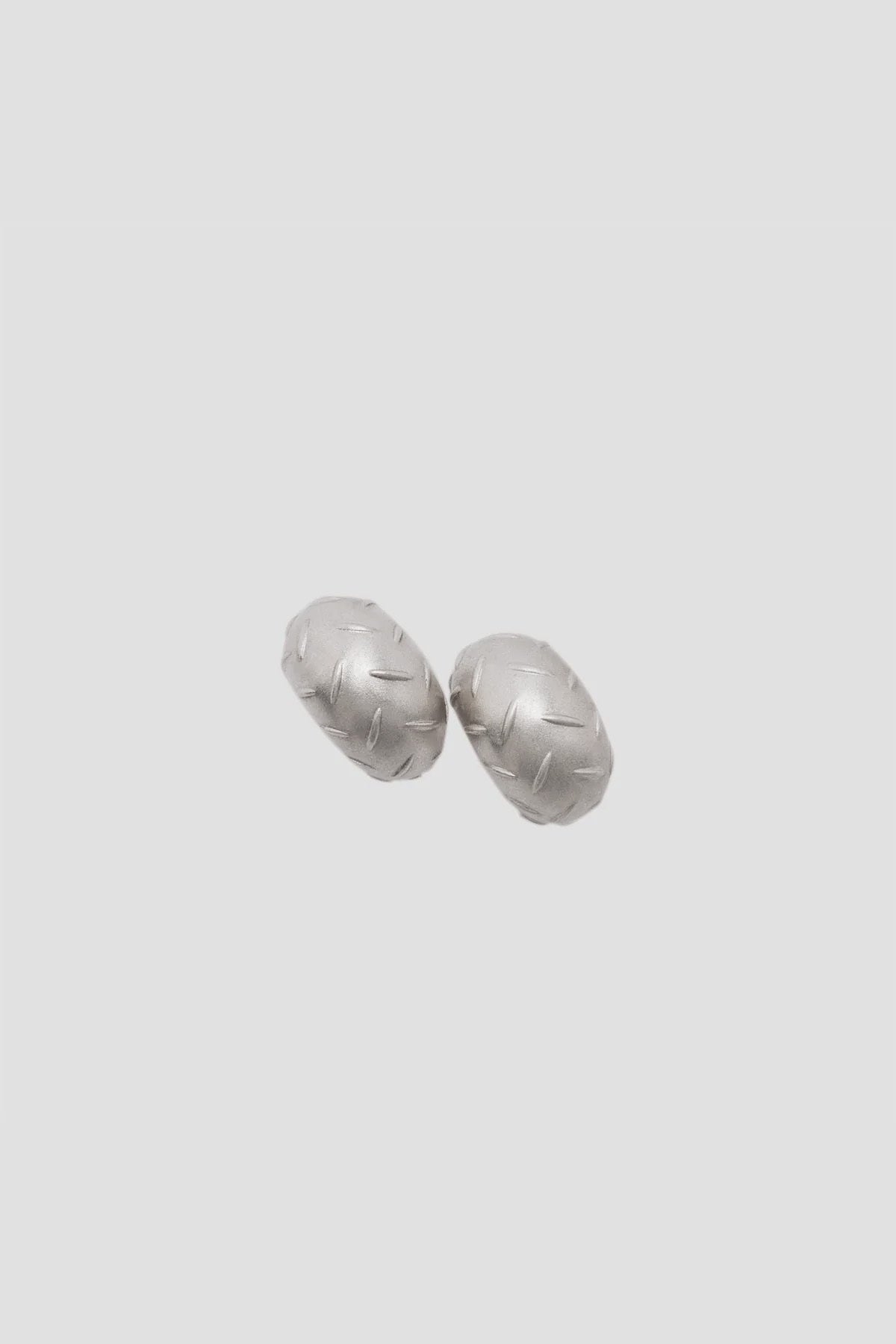 Diamond Plate Hoop Earrings