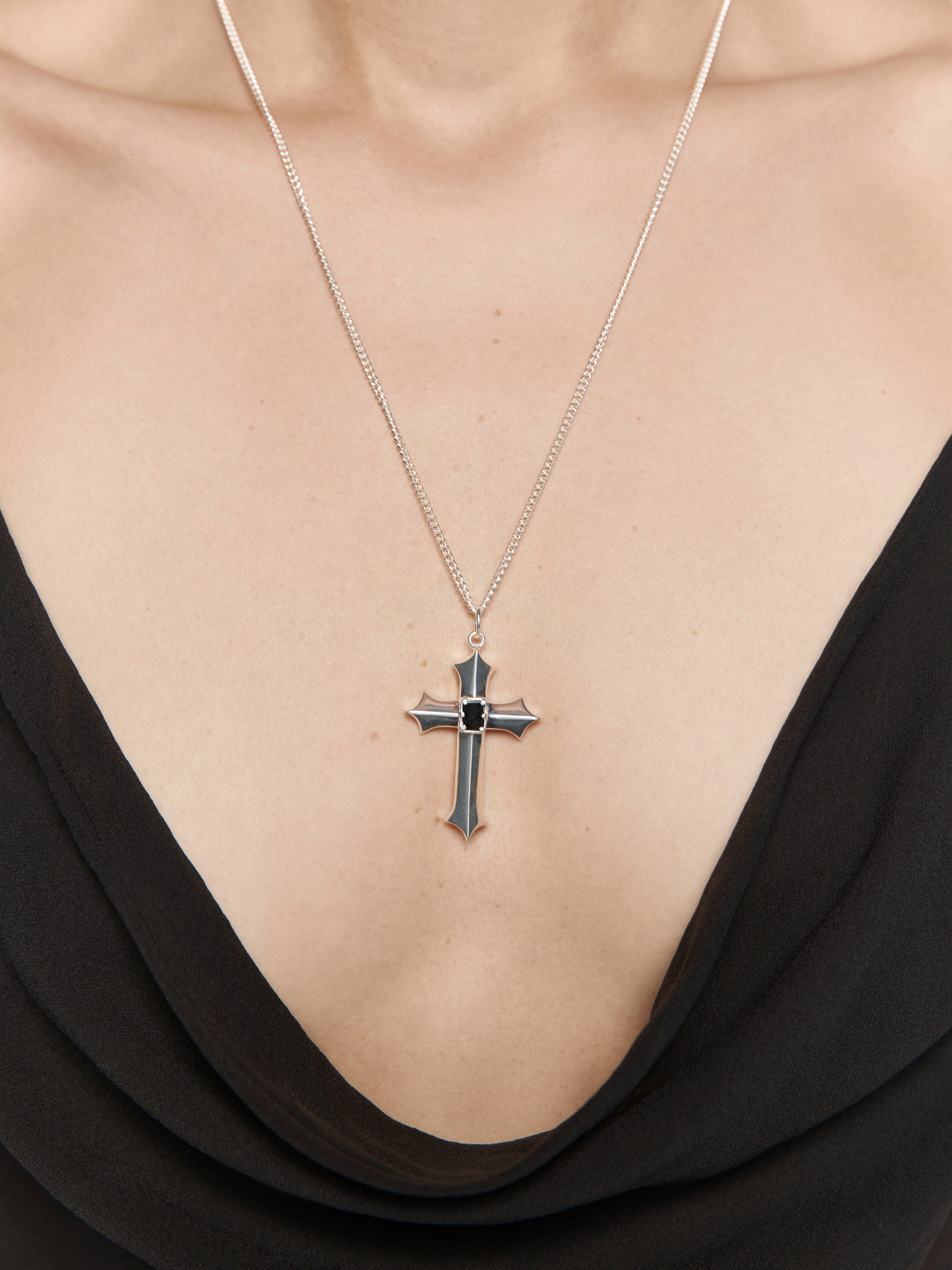 Stone Cross Necklace